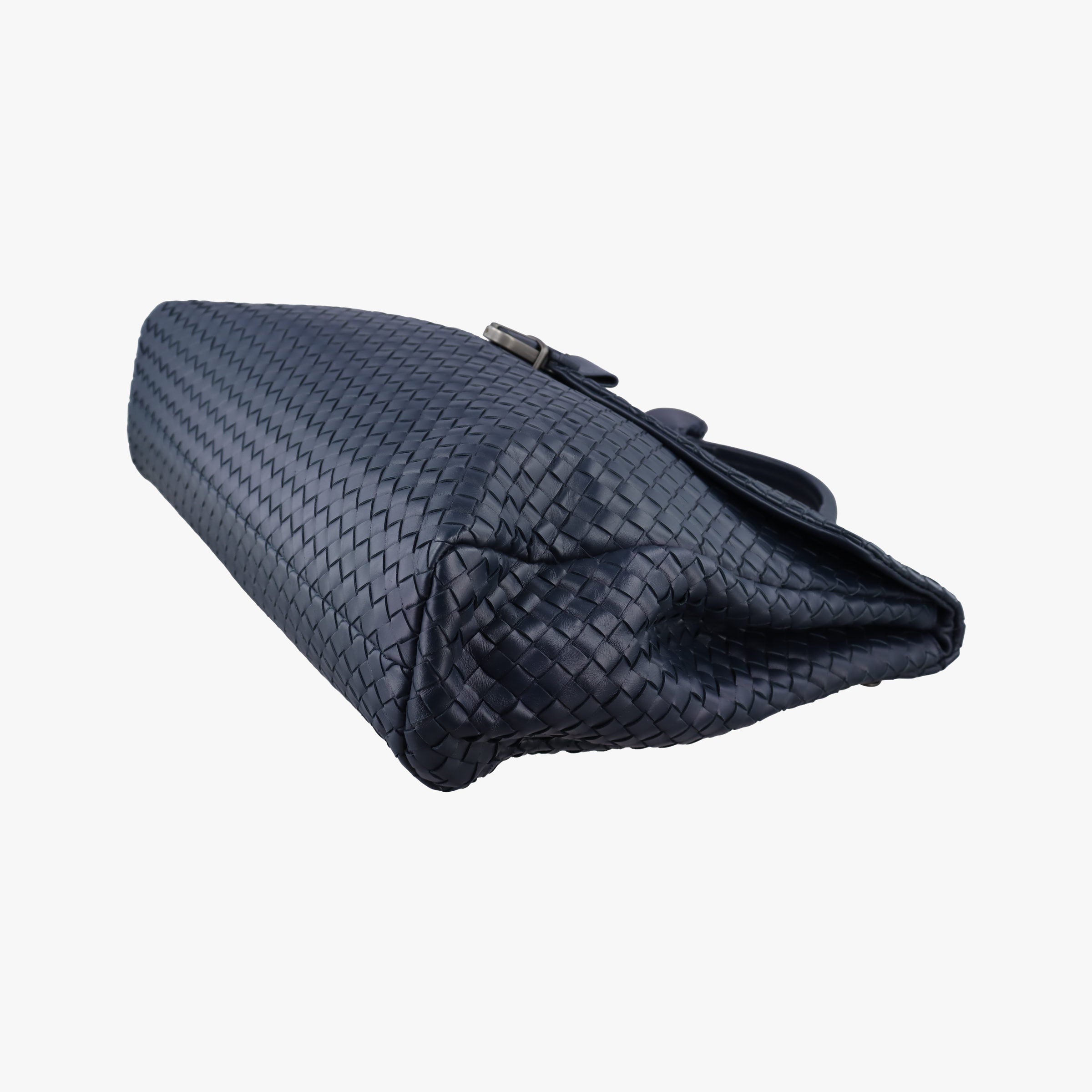 Vintage Bottega Veneta Intrecciato Navy lambskin  handbag | stylenewstar