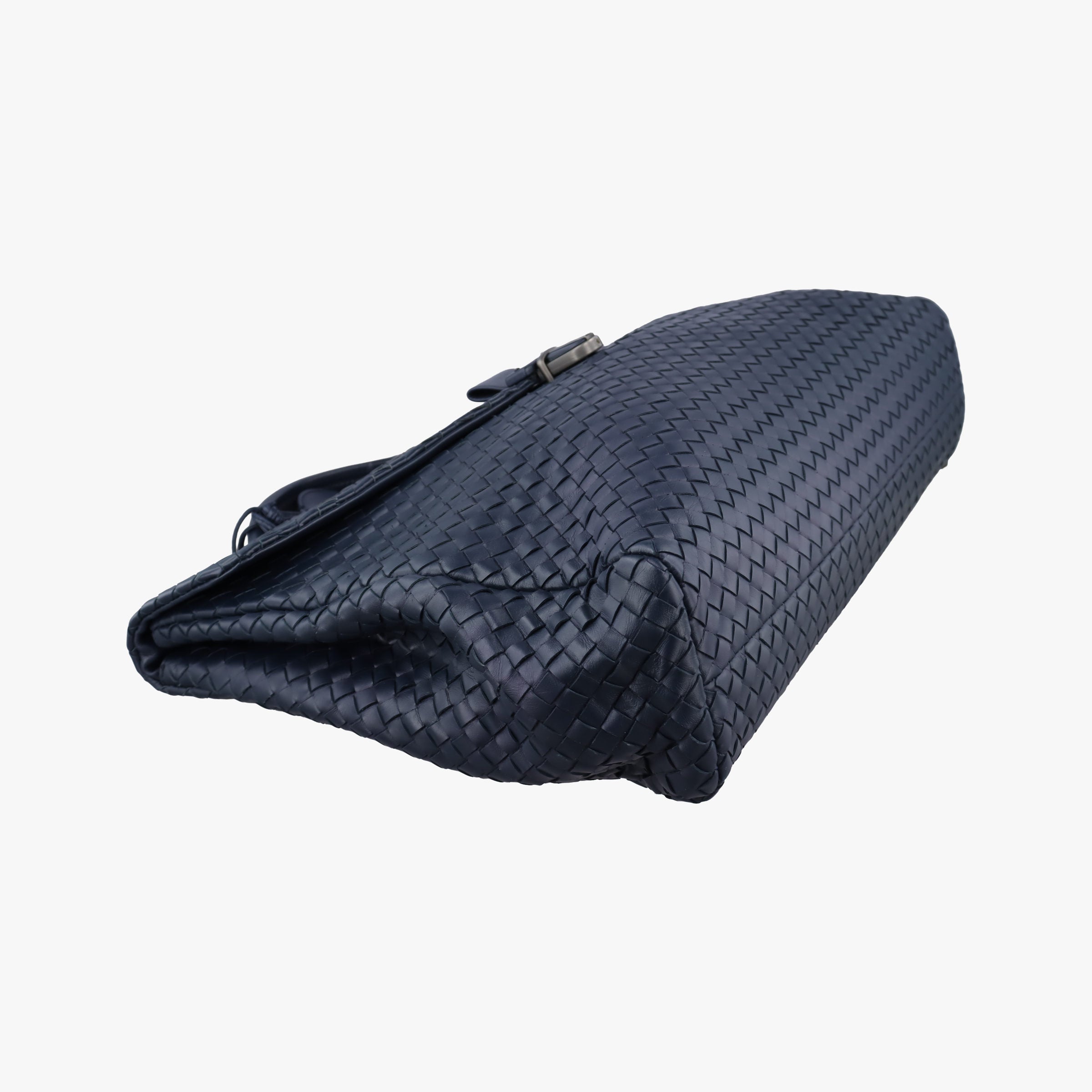 Vintage Bottega Veneta Intrecciato Navy lambskin  handbag | stylenewstar