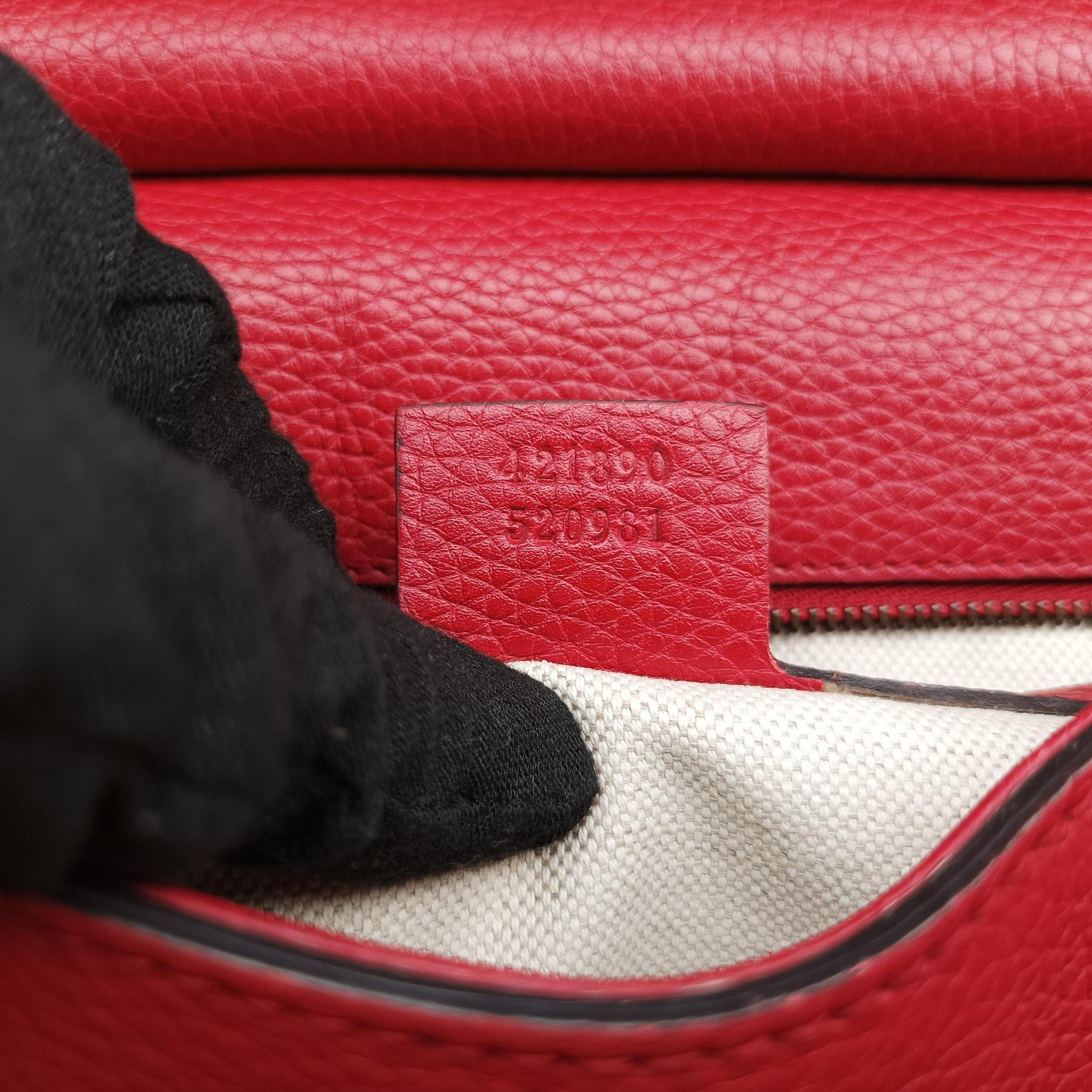 Pre-owned Gucci GG Marmont Red Leather 421890 shoulderbag | stylenewstar