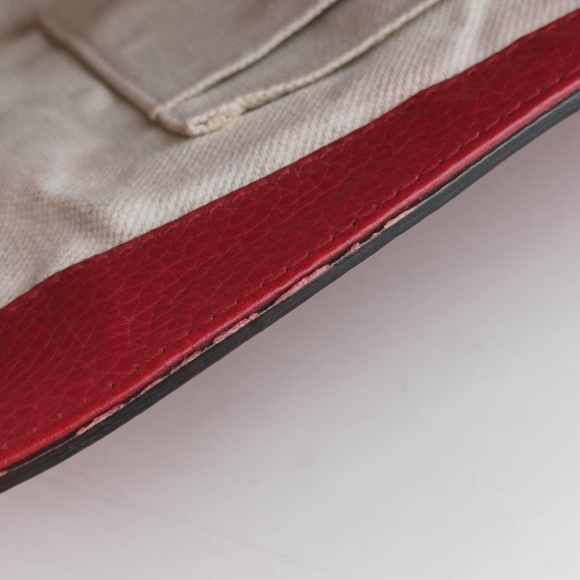 Pre-owned Gucci GG Marmont Red Leather 421890 shoulderbag | stylenewstar