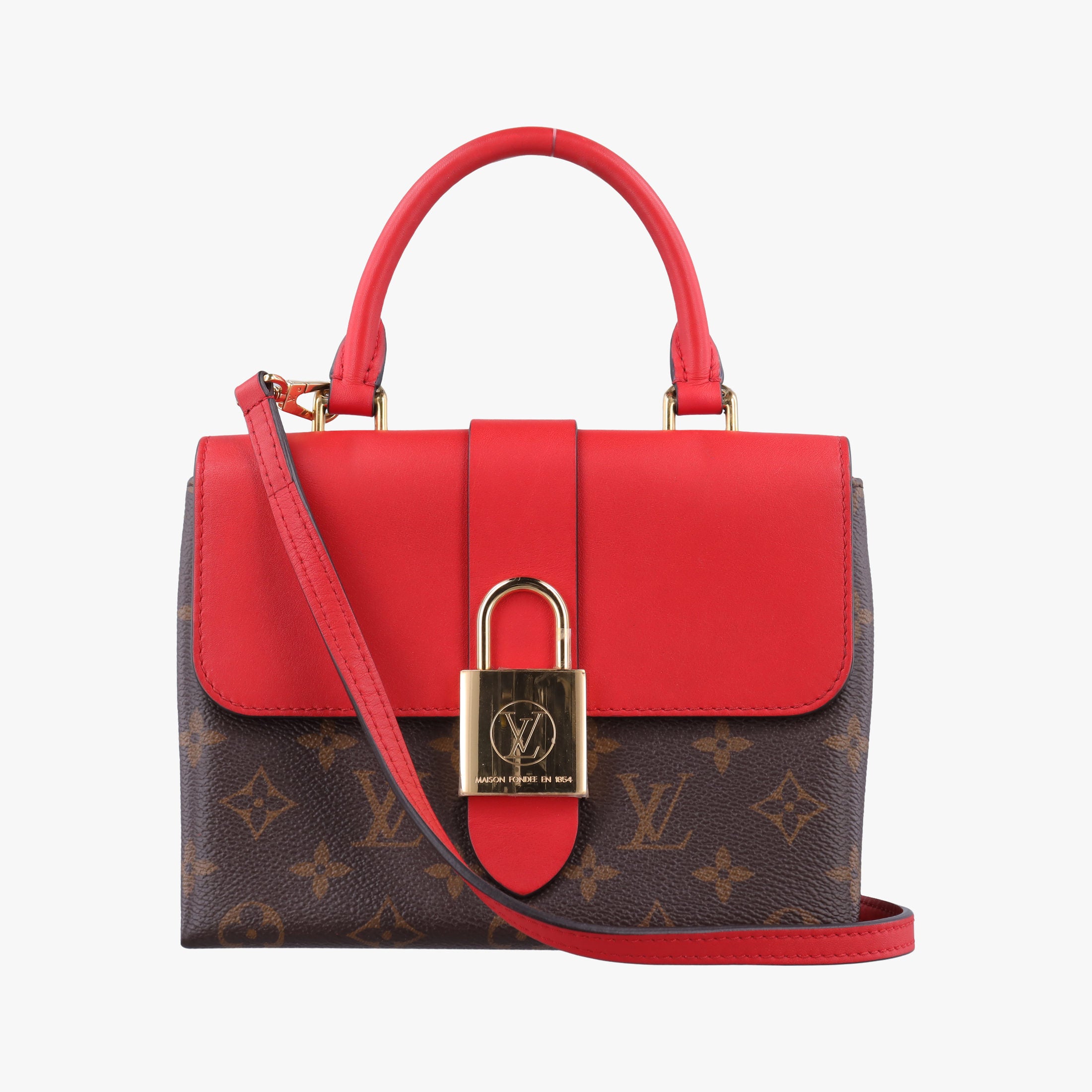 Secondhand Louis Vuitton Locky BB Monogram/Brown×Coqulicot Monogram canvas×calf leather M44322 shoulderbag | stylenewstar