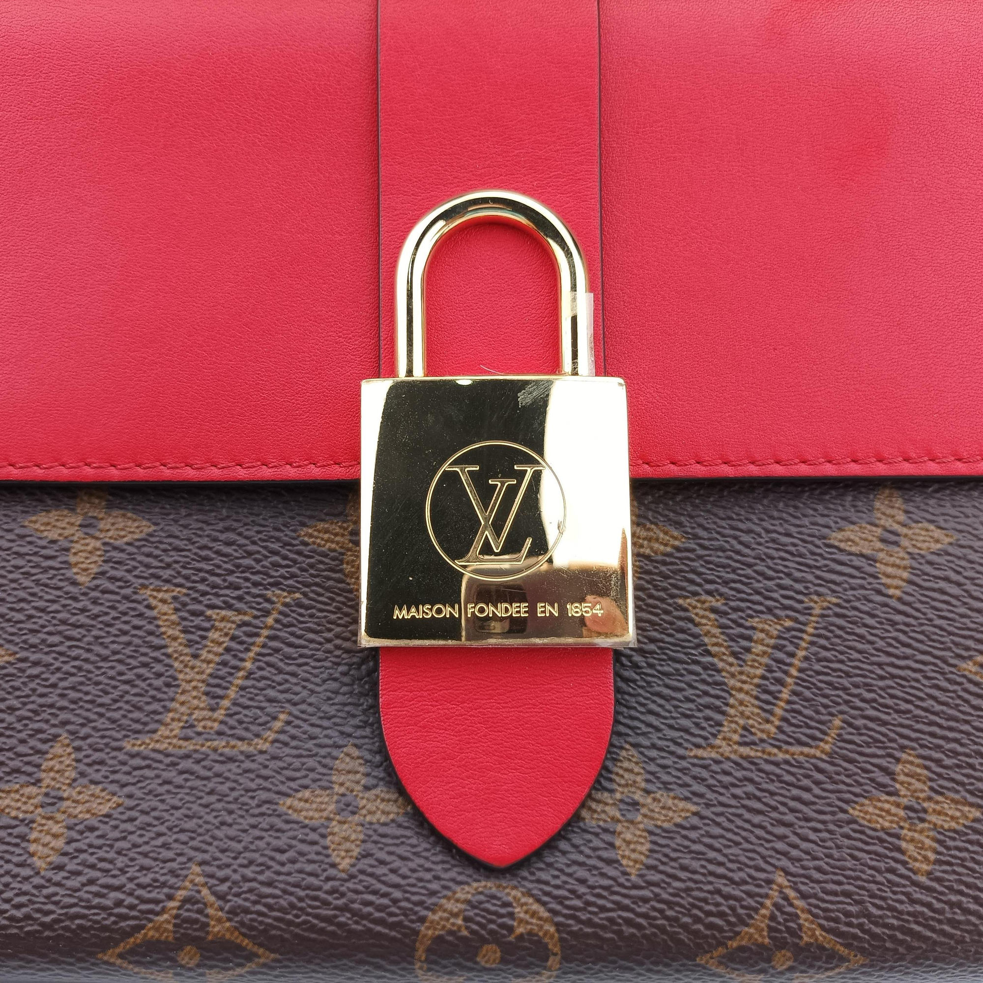Secondhand Louis Vuitton Locky BB Monogram/Brown×Coqulicot Monogram canvas×calf leather M44322 shoulderbag | stylenewstar