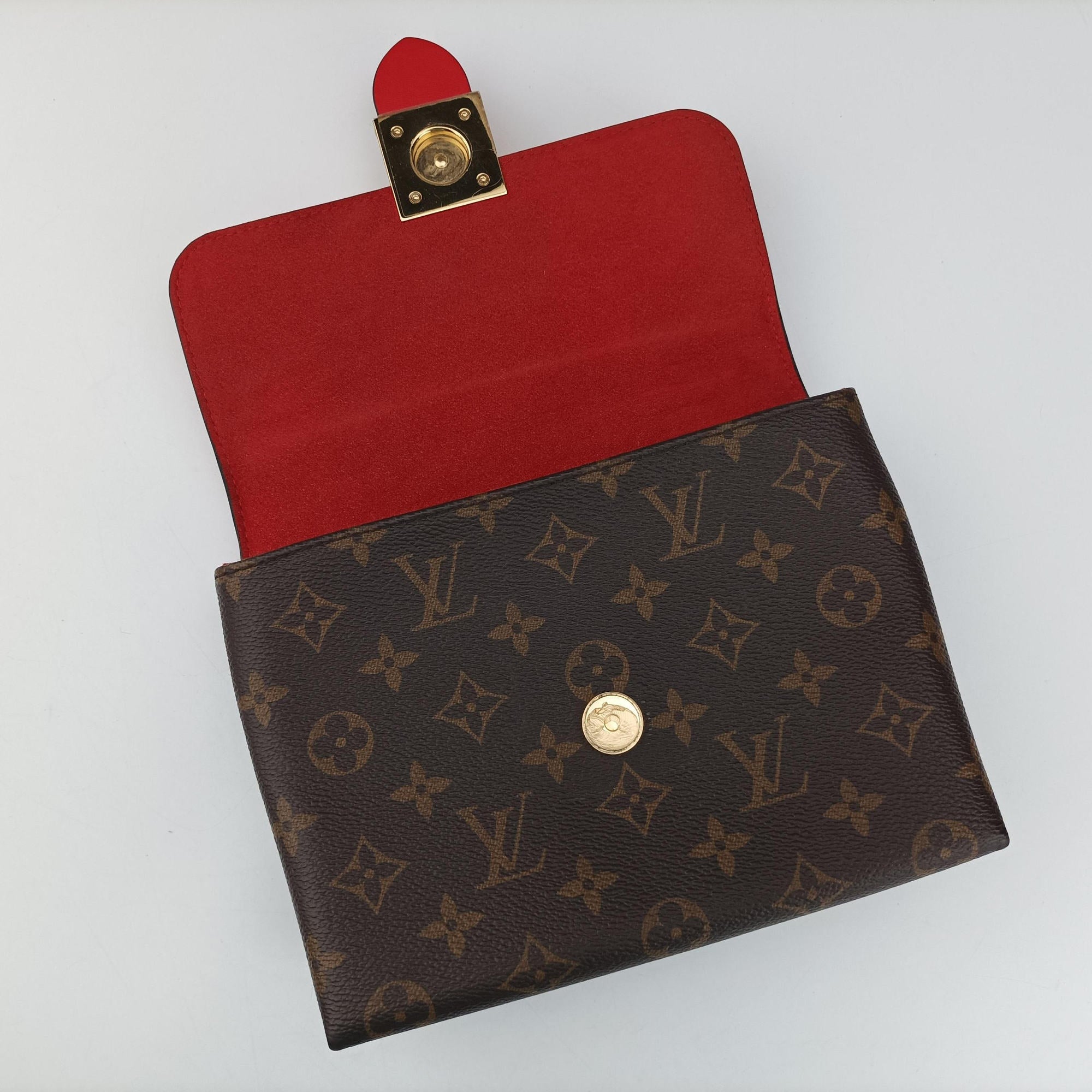Secondhand Louis Vuitton Locky BB Monogram/Brown×Coqulicot Monogram canvas×calf leather M44322 shoulderbag | stylenewstar