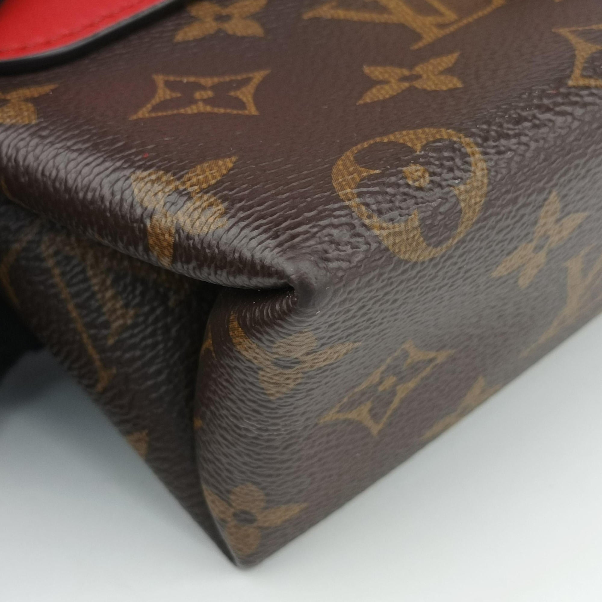 Secondhand Louis Vuitton Locky BB Monogram/Brown×Coqulicot Monogram canvas×calf leather M44322 shoulderbag | stylenewstar