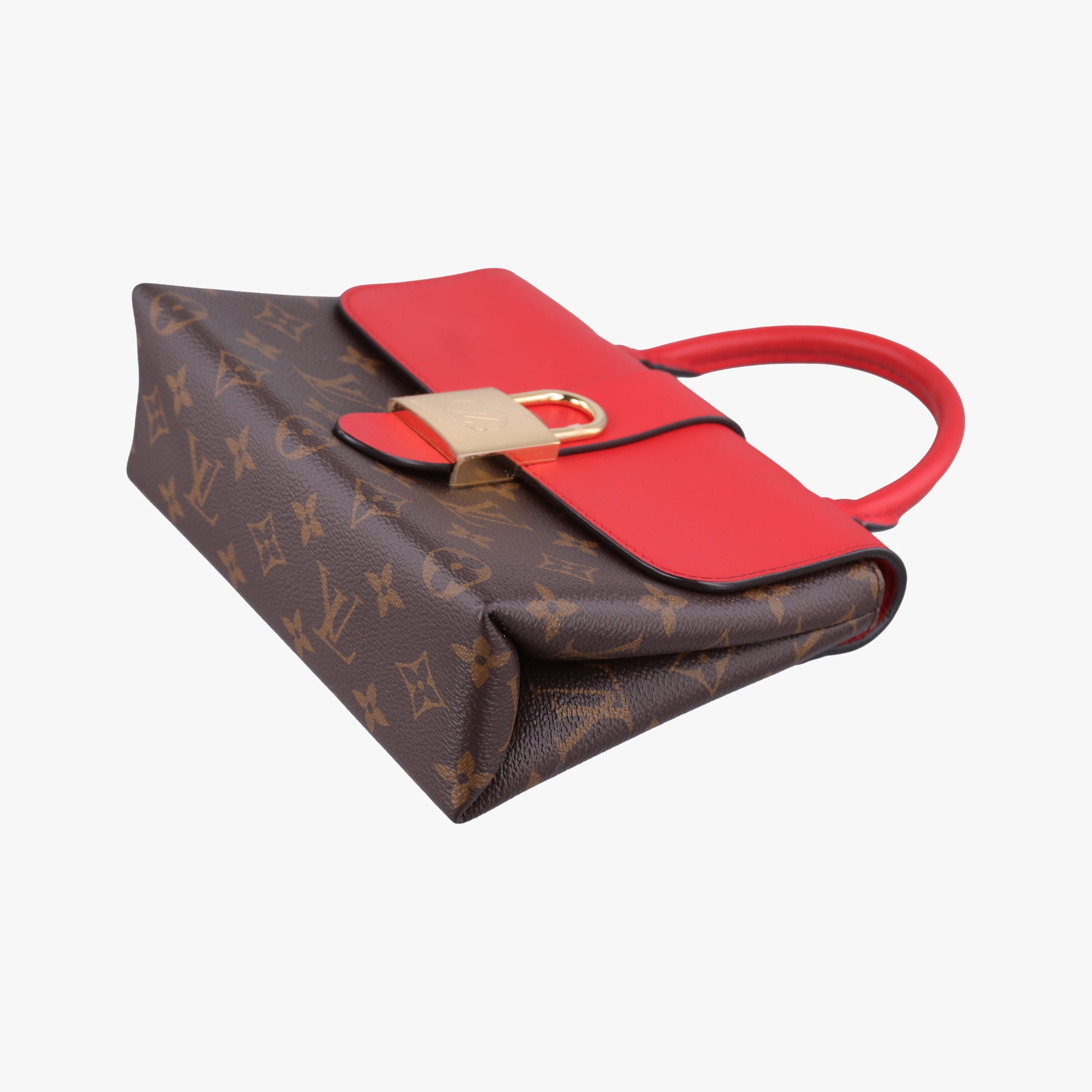 Secondhand Louis Vuitton Locky BB Monogram/Brown×Coqulicot Monogram canvas×calf leather M44322 shoulderbag | stylenewstar