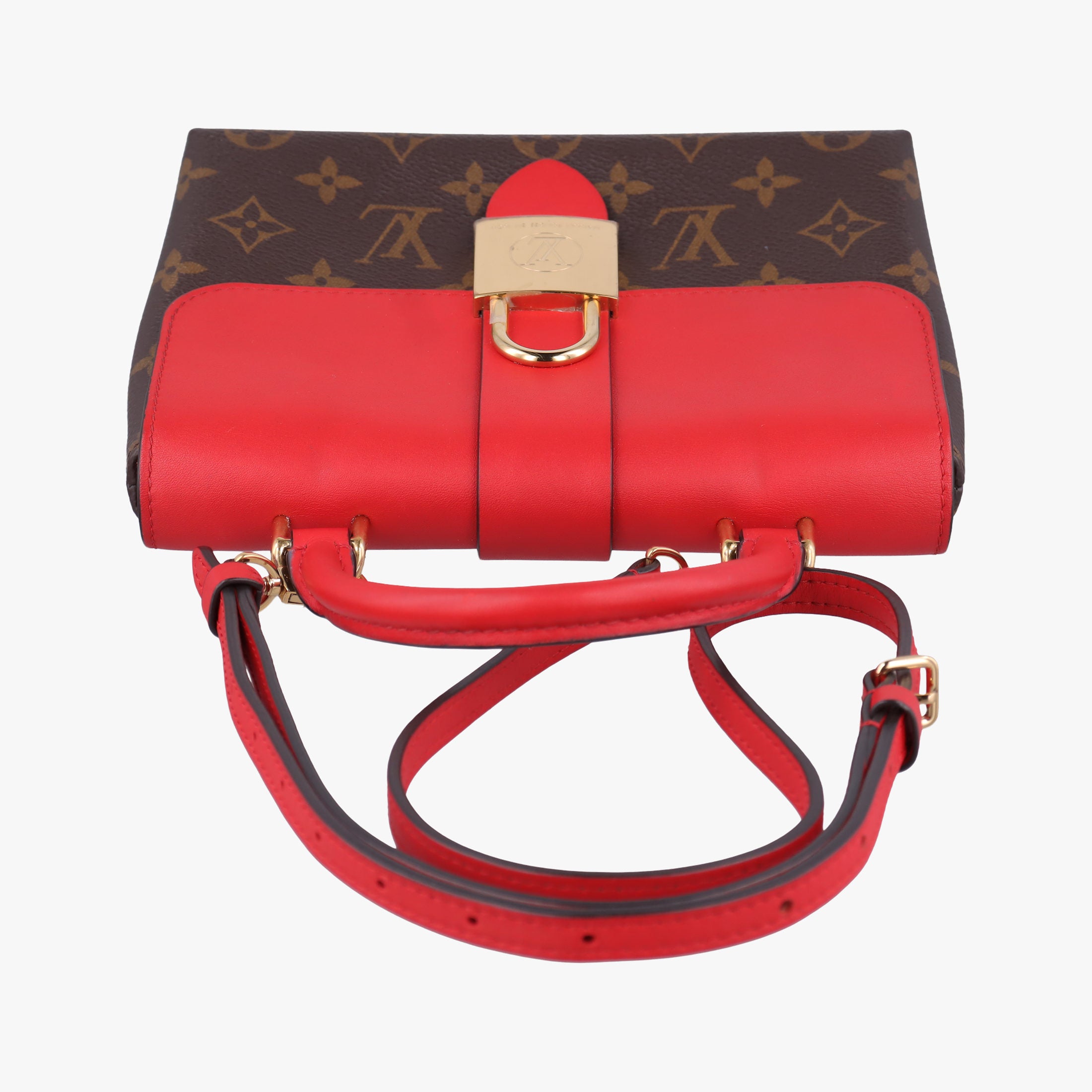 Secondhand Louis Vuitton Locky BB Monogram/Brown×Coqulicot Monogram canvas×calf leather M44322 shoulderbag | stylenewstar