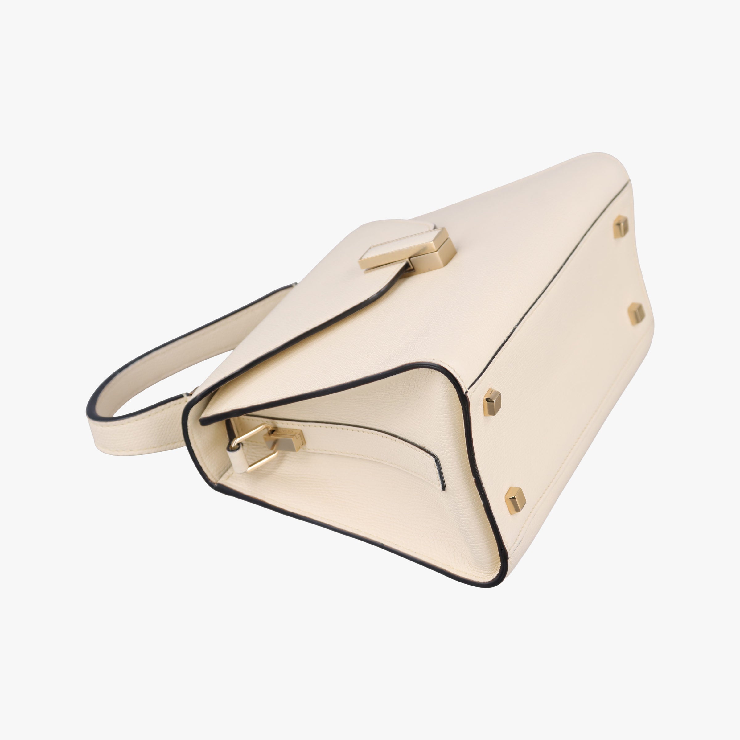 Pre-owned Valextra Iside Beige Calfskin  shoulderbag | stylenewstar