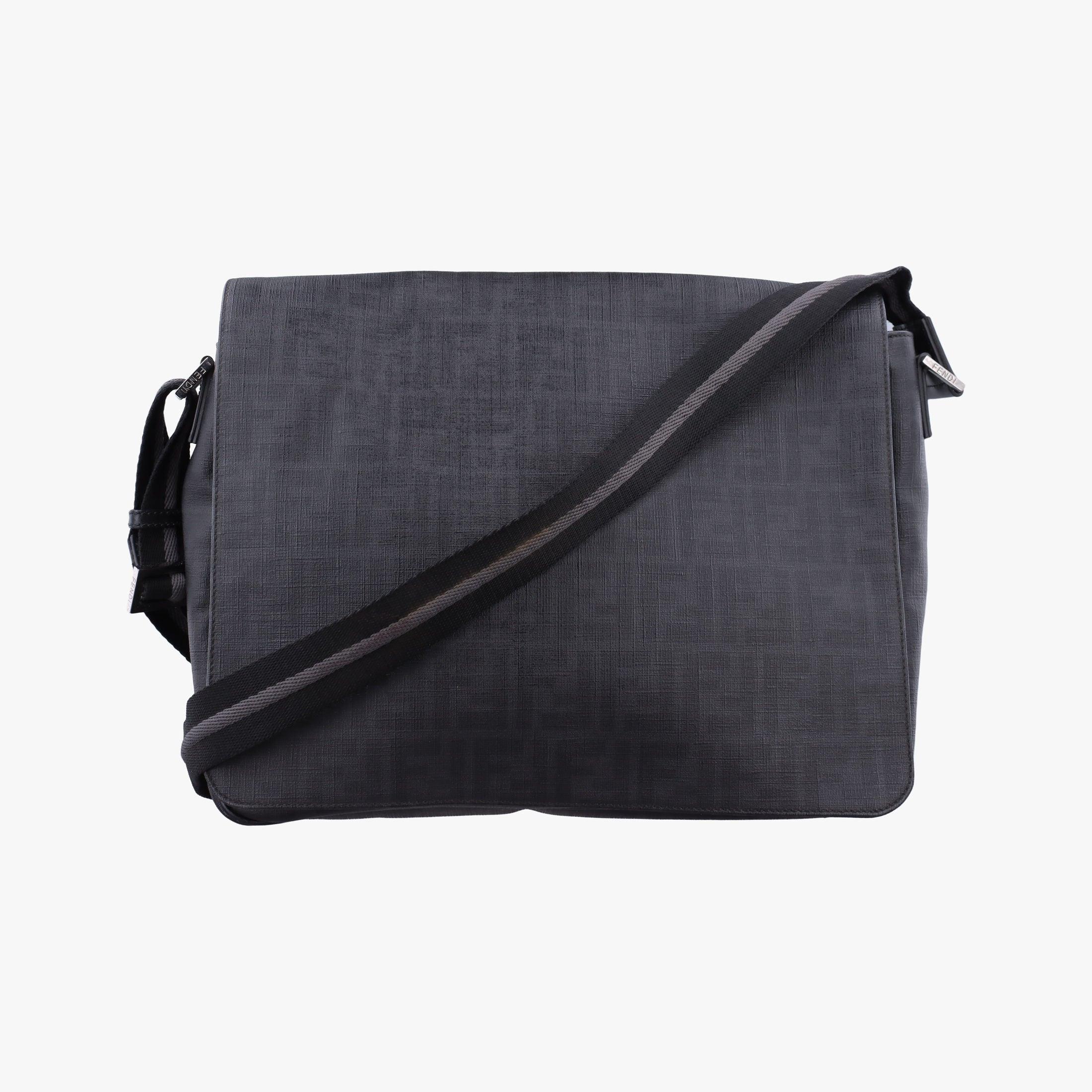 Vintage Fendi Zucca Grey leather 7VA195 shoulderbag | stylenewstar