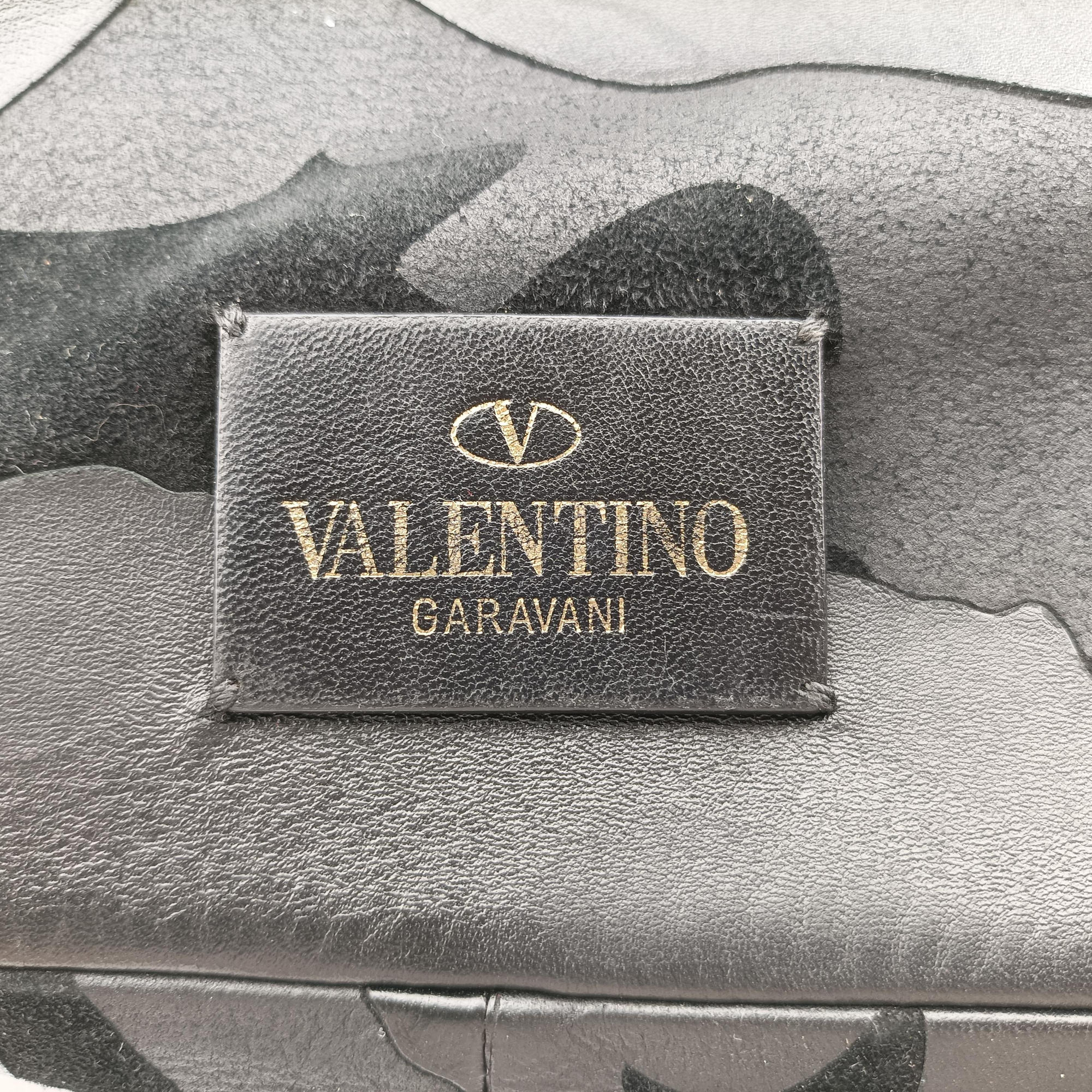Vintage Valentino Rockstud Black Canvas×Leather  shoulderbag | stylenewstar