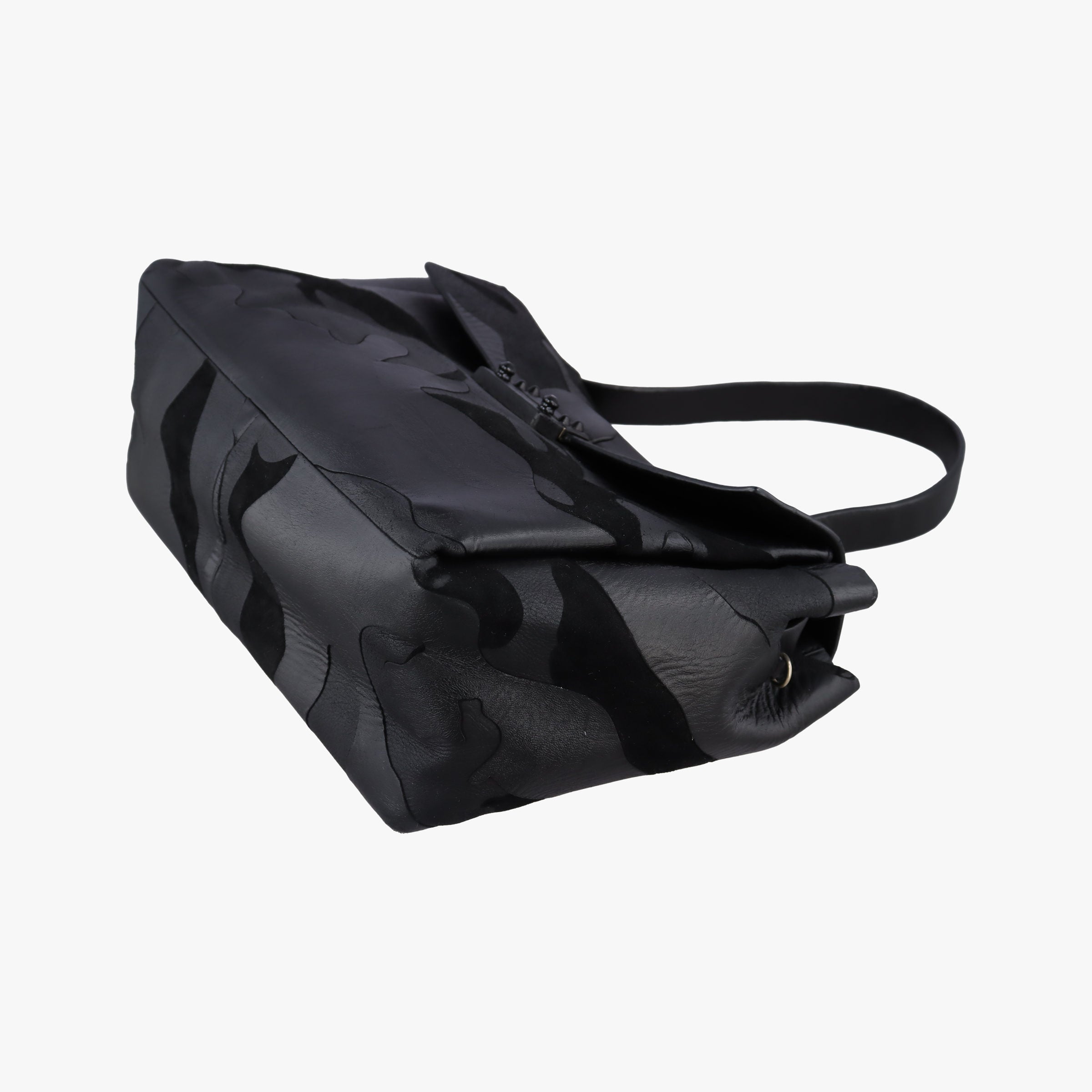 Vintage Valentino Rockstud Black Canvas×Leather  shoulderbag | stylenewstar