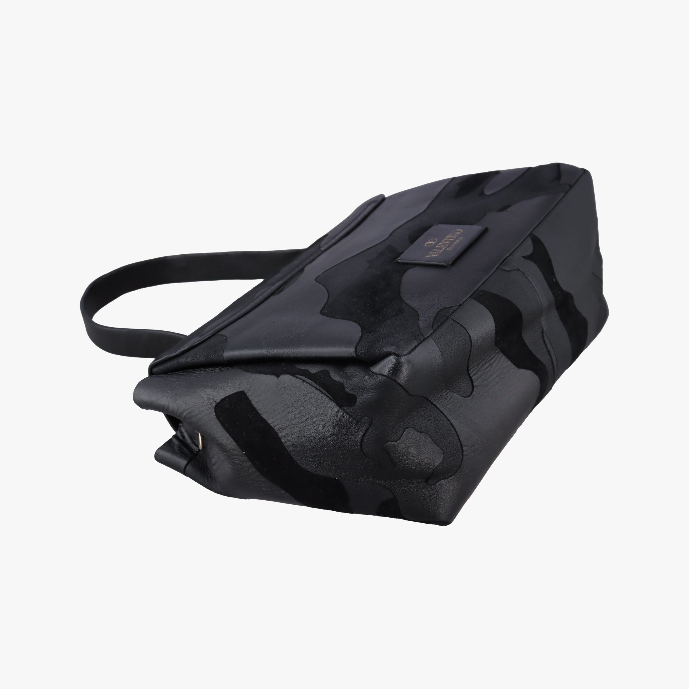 Vintage Valentino Rockstud Black Canvas×Leather  shoulderbag | stylenewstar