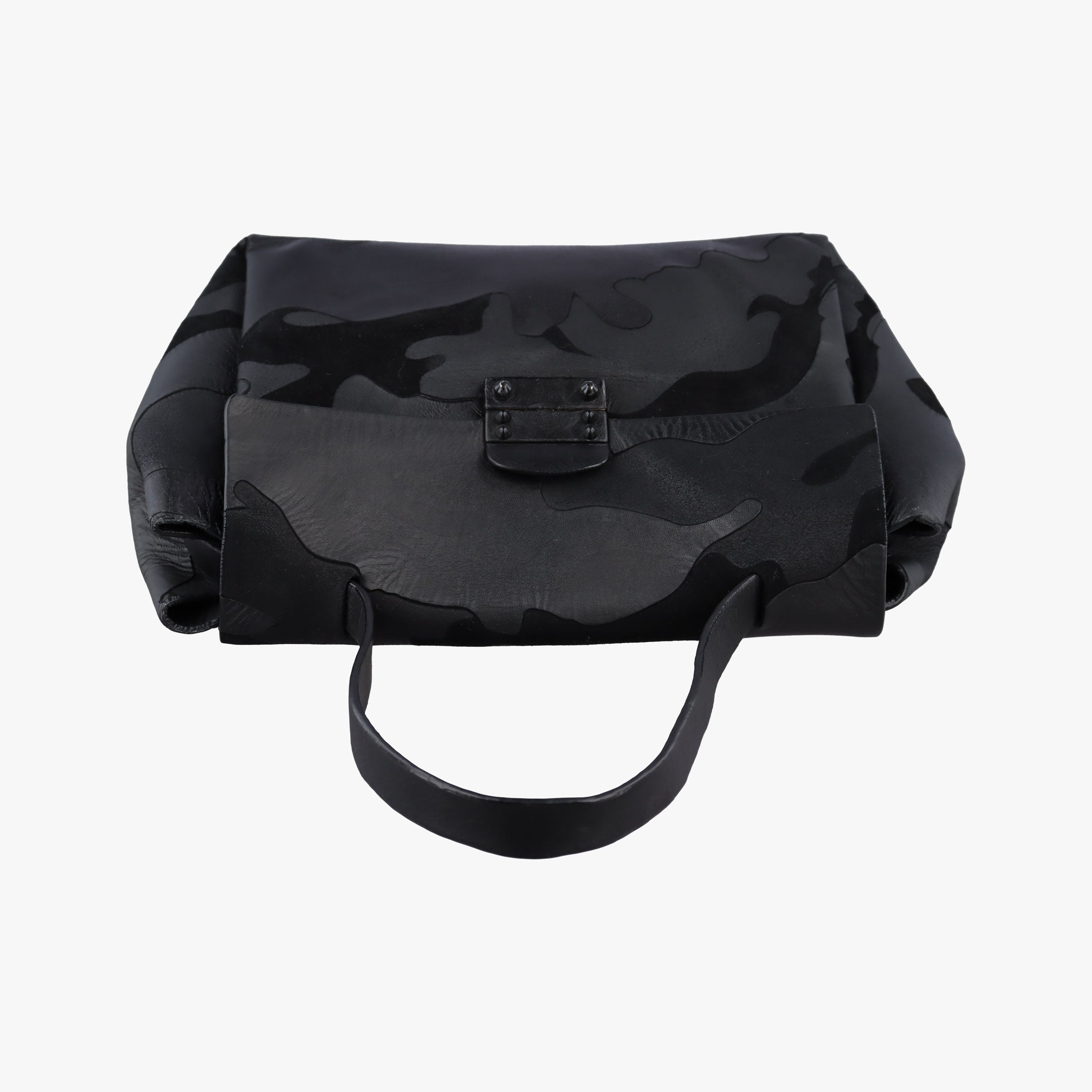 Vintage Valentino Rockstud Black Canvas×Leather  shoulderbag | stylenewstar