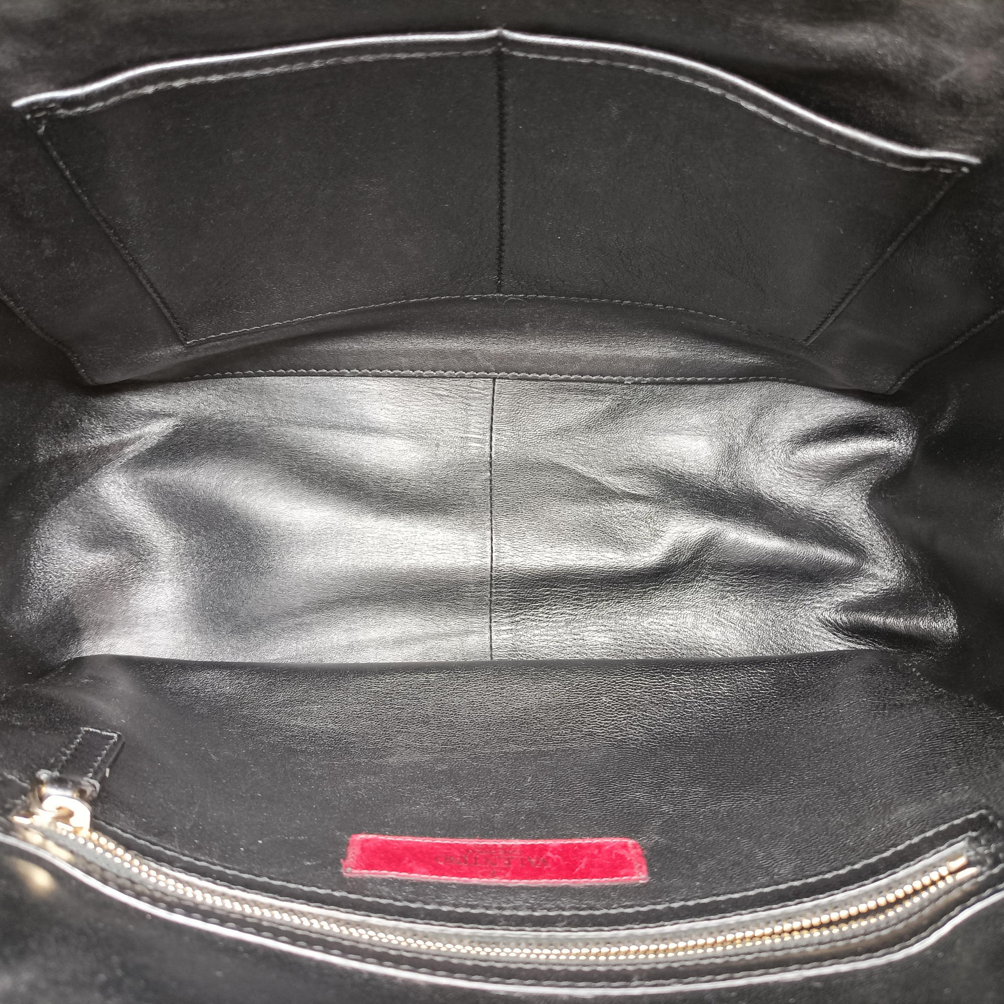 Vintage Valentino Rockstud Black Canvas×Leather  shoulderbag | stylenewstar