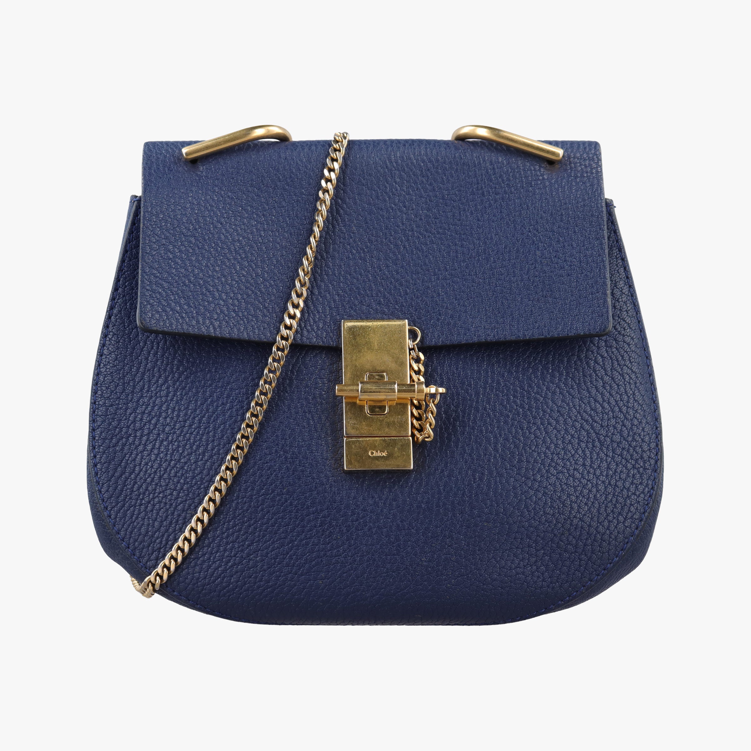 Pre-owned Chloe DREW Navy Leather  shoulderbag | stylenewstar