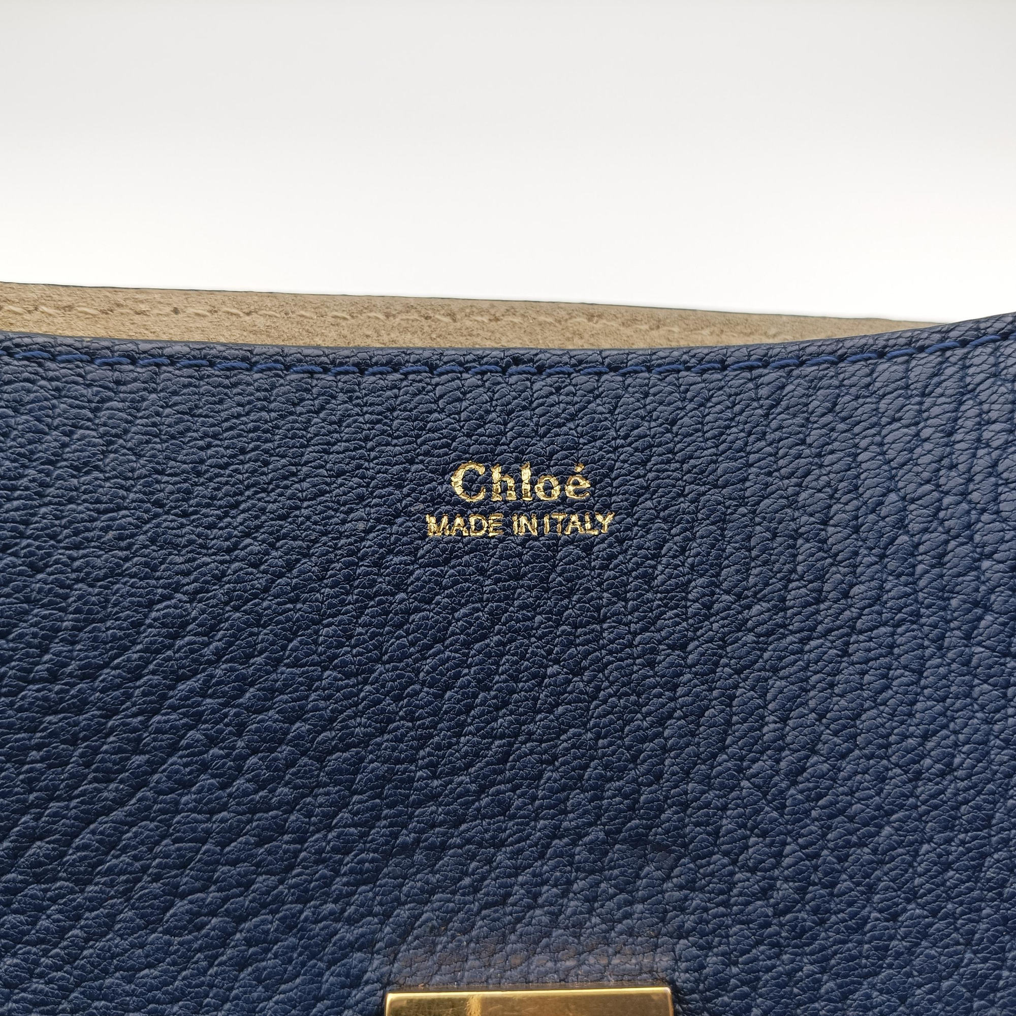 Pre-owned Chloe DREW Navy Leather  shoulderbag | stylenewstar