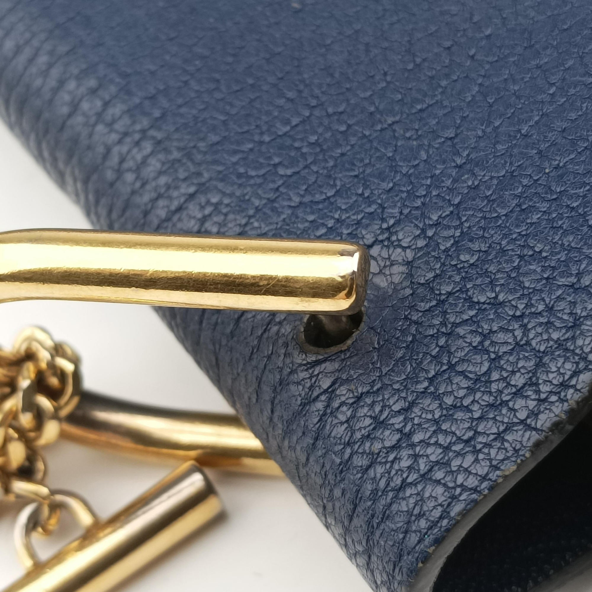 Pre-owned Chloe DREW Navy Leather  shoulderbag | stylenewstar