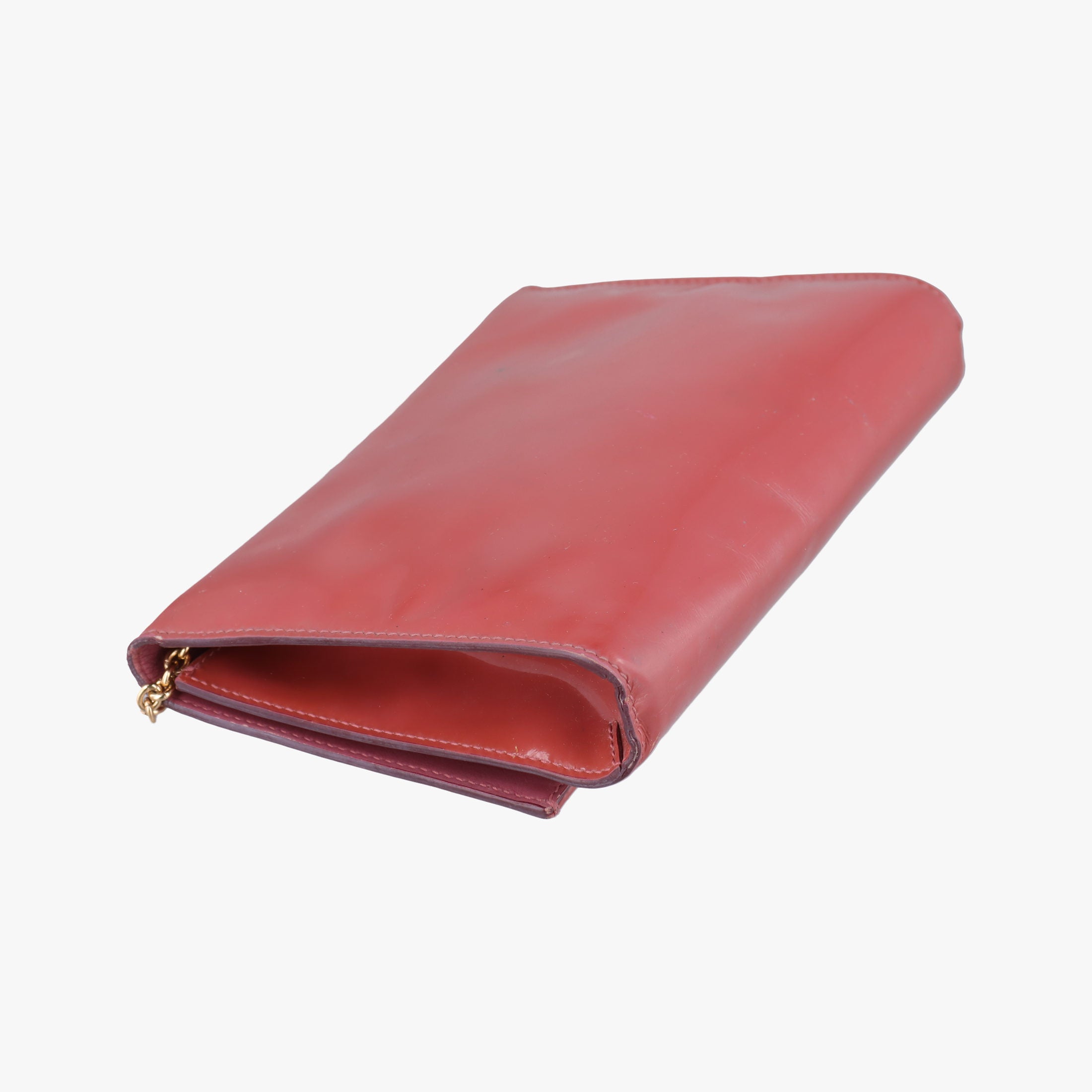 Pre-owned Ferragamo Ginny Vara Red Leather  shoulderbag | stylenewstar