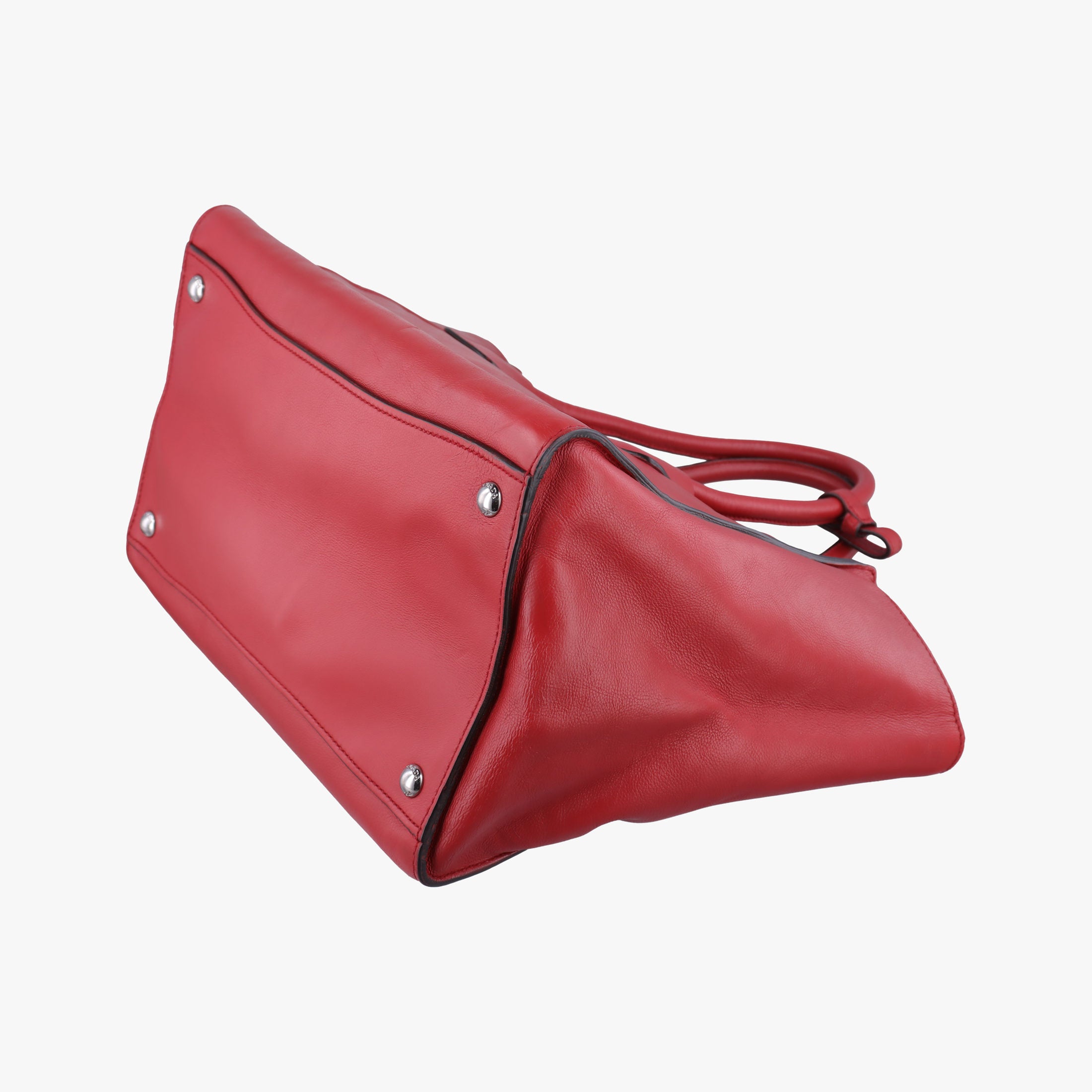 Pre-owned Prada Twin Pocket Winged Tote Red Leather BN2619 handbag | stylenewstar