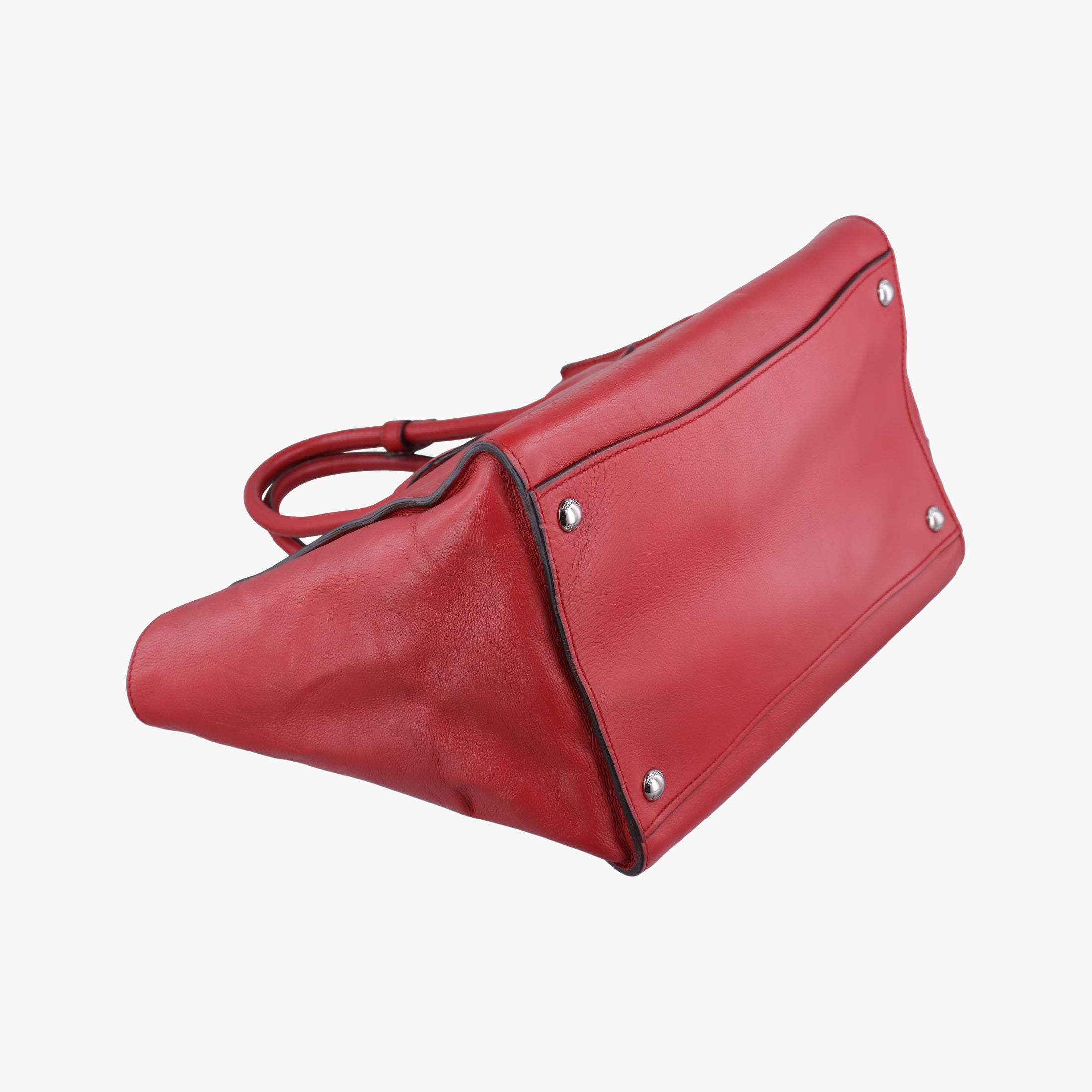 Pre-owned Prada Twin Pocket Winged Tote Red Leather BN2619 handbag | stylenewstar