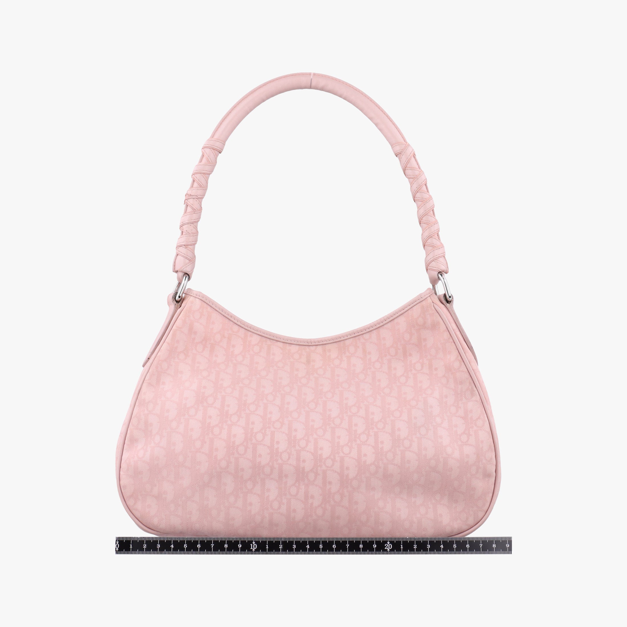 Secondhand Christian Dior Lovely Trotter Pink Cotton Canvas × Leather  handbag | stylenewstar
