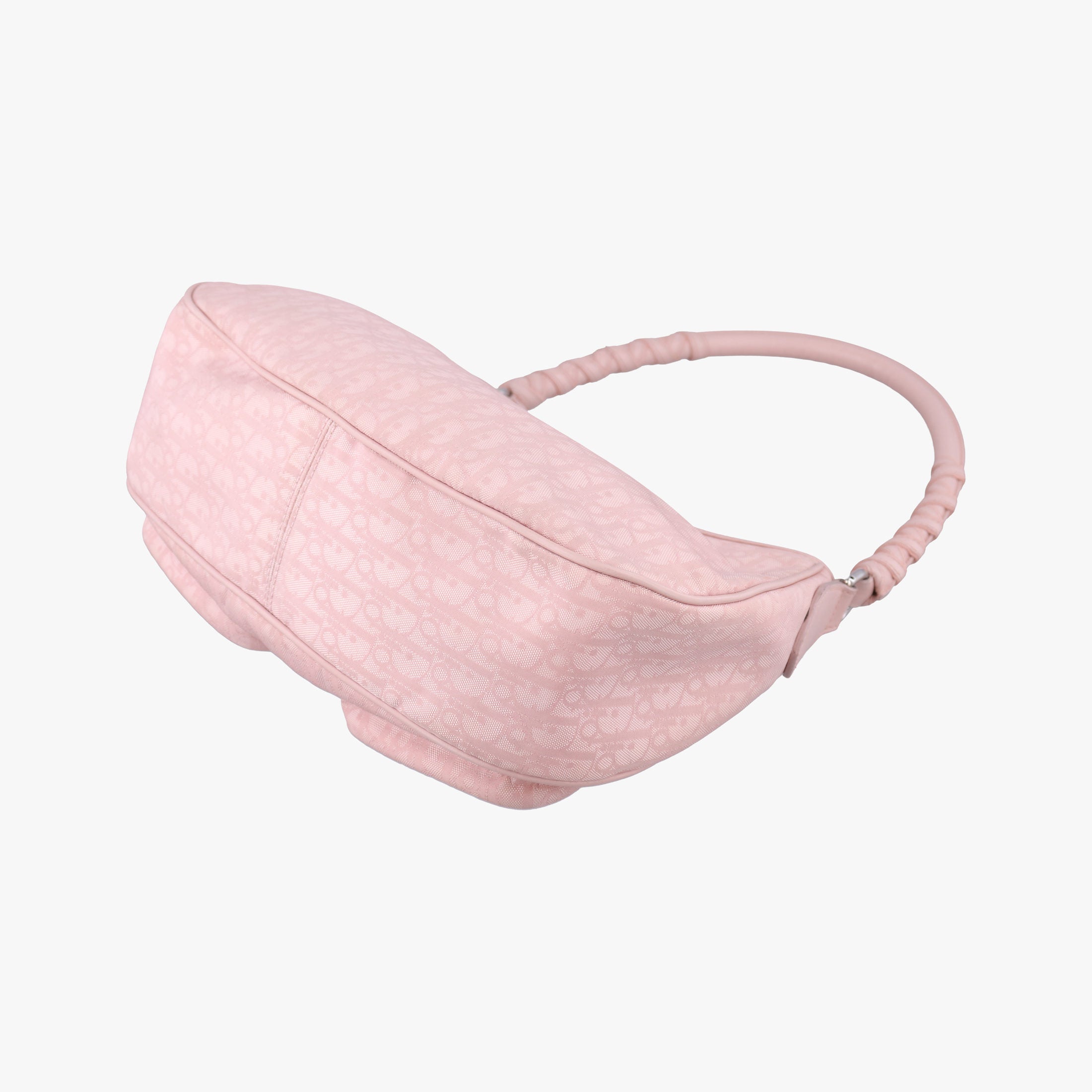 Secondhand Christian Dior Lovely Trotter Pink Cotton Canvas × Leather  handbag | stylenewstar