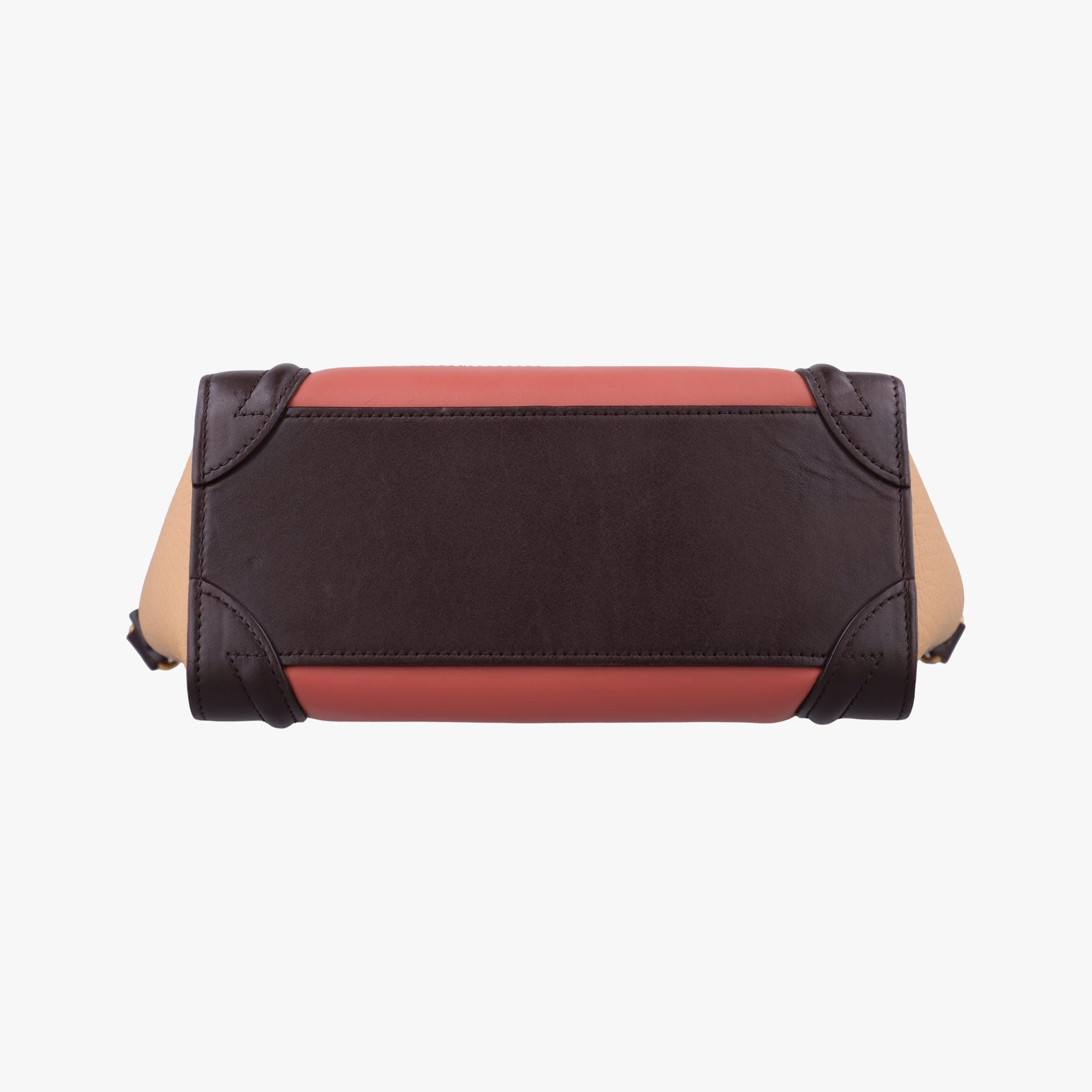 Secondhand Celine luggage nano shopper Pink beige×brown×black Leather  shoulderbag | stylenewstar