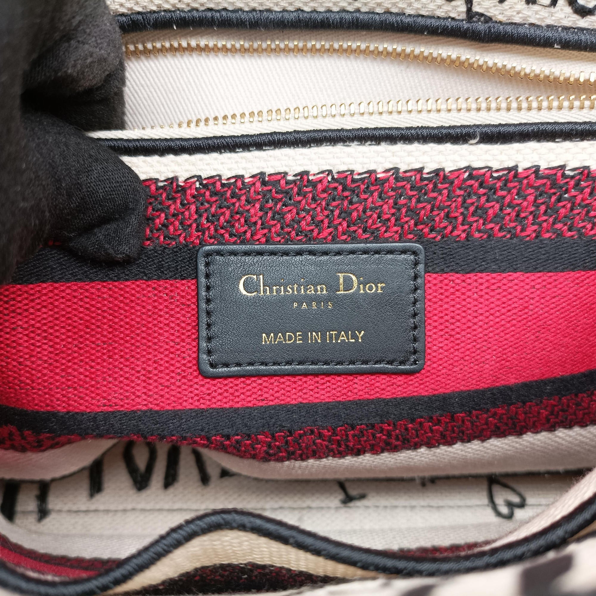 Vintage Christian Dior Lady D-Lite White ×Multicolor Canvas  shoulderbag | stylenewstar