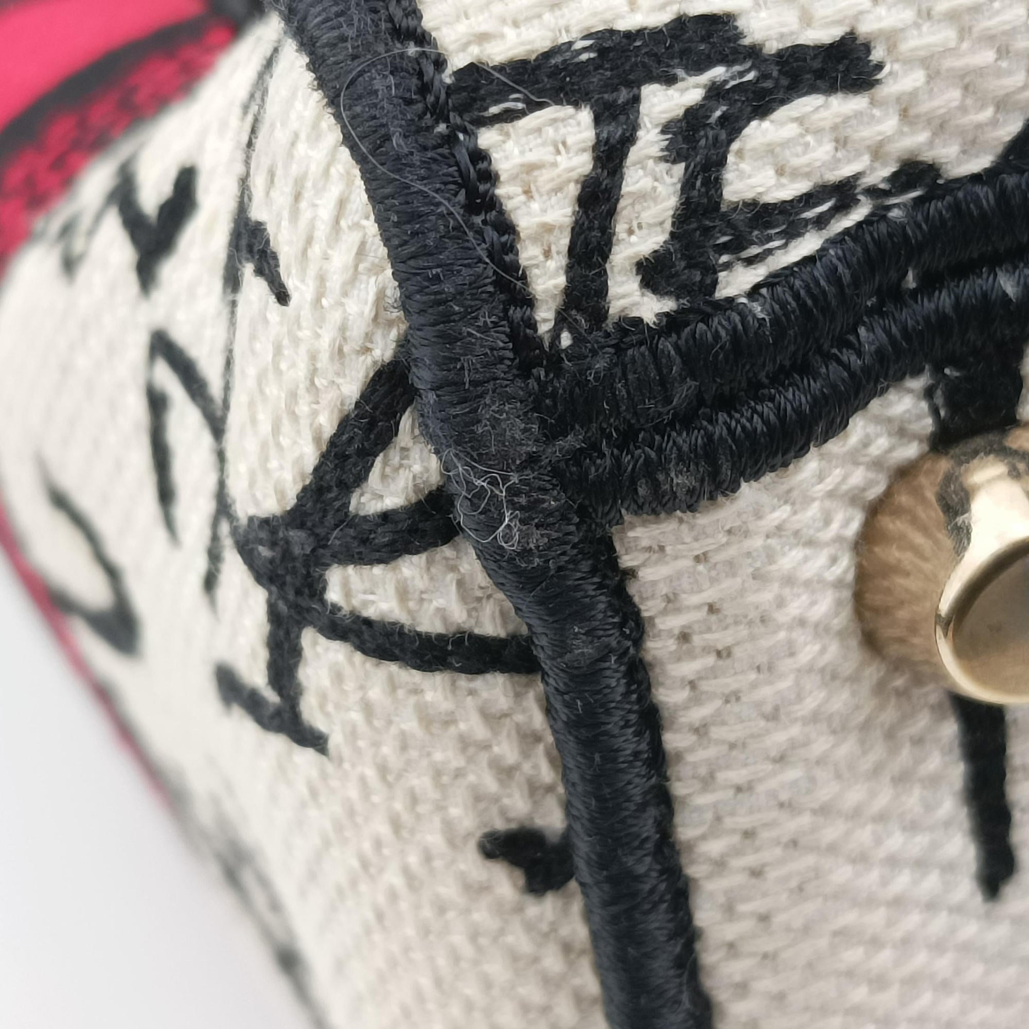 Vintage Christian Dior Lady D-Lite White ×Multicolor Canvas  shoulderbag | stylenewstar