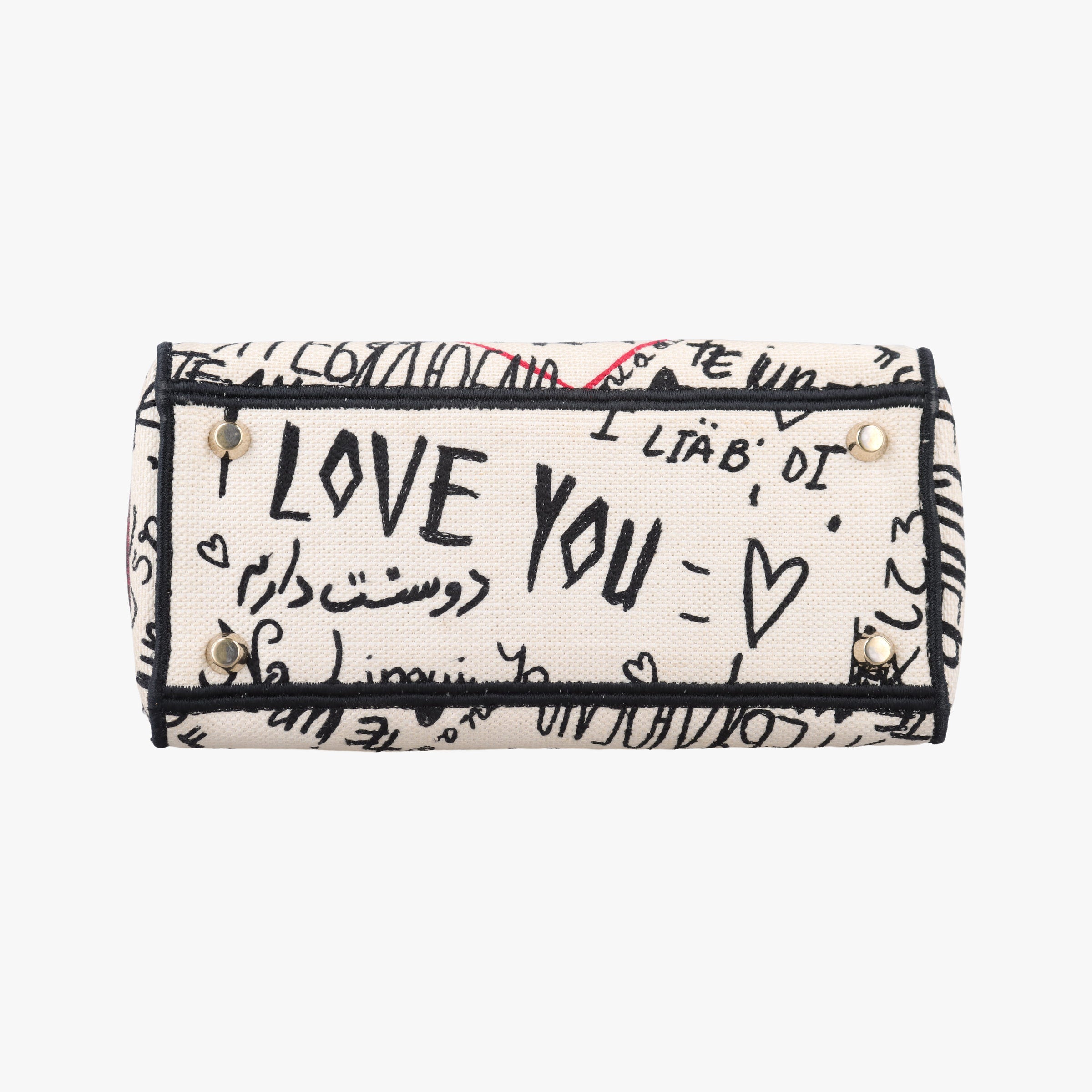 Vintage Christian Dior Lady D-Lite White ×Multicolor Canvas  shoulderbag | stylenewstar