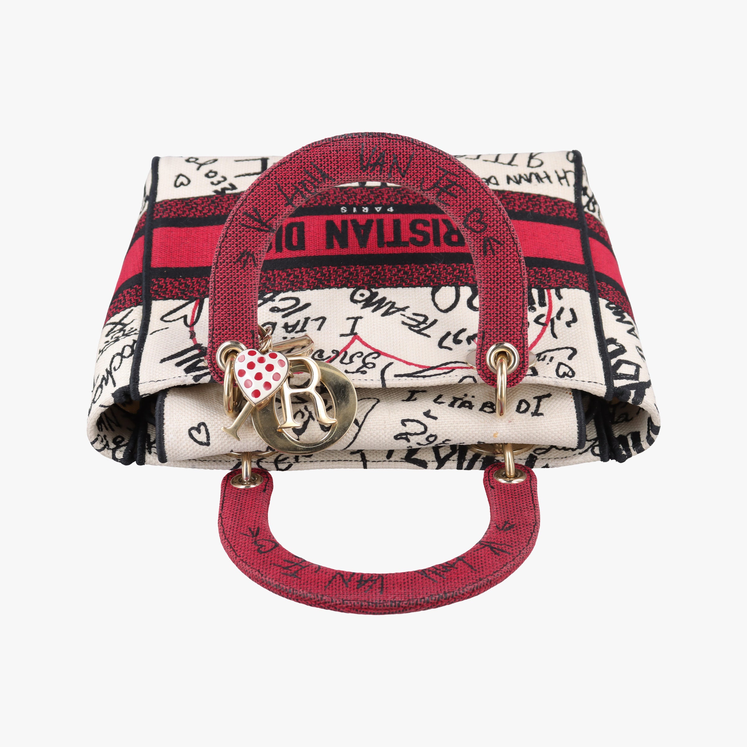 Vintage Christian Dior Lady D-Lite White ×Multicolor Canvas  shoulderbag | stylenewstar