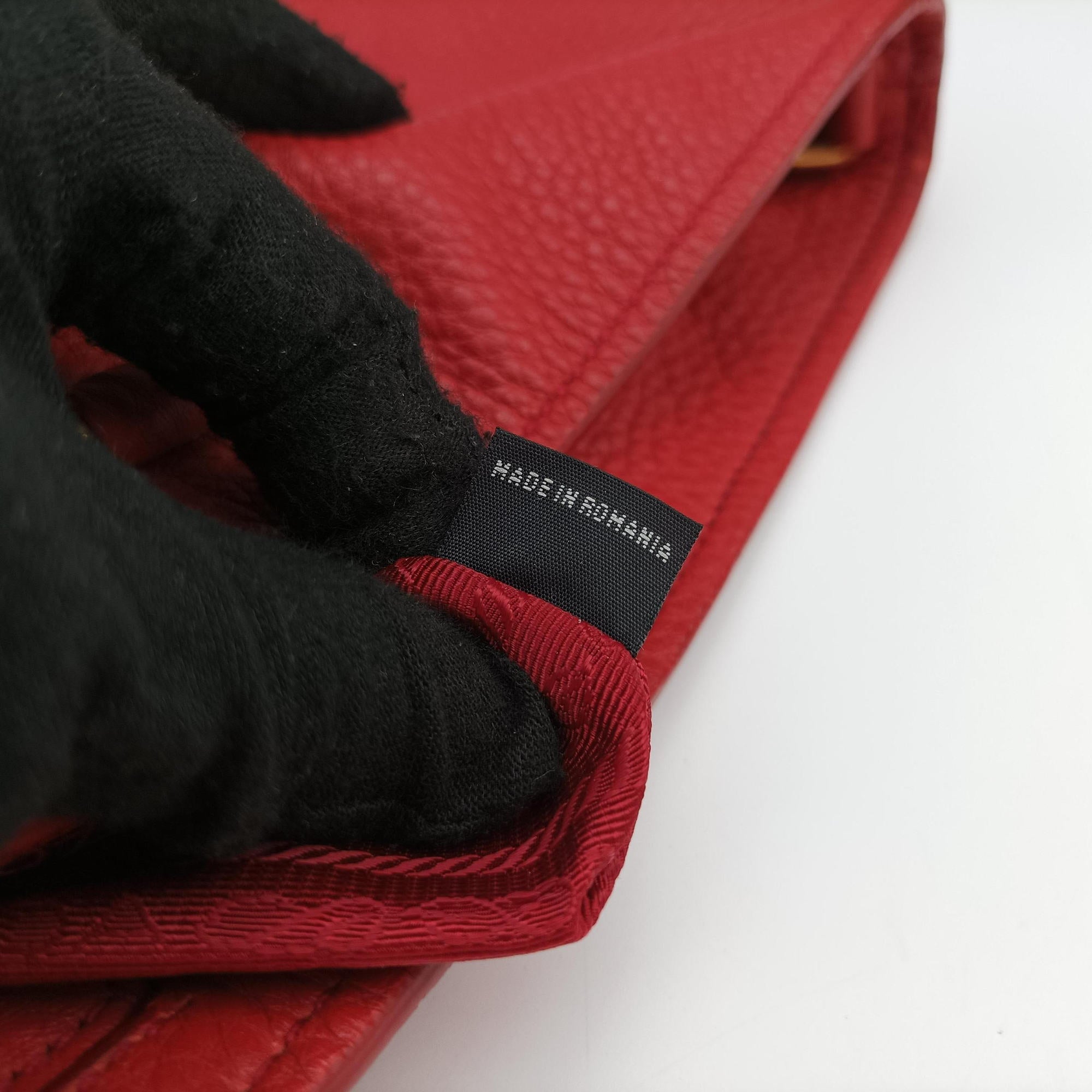 Pre-owned Prada Vitello Phoenix Red Leather BN1713 handbag | stylenewstar