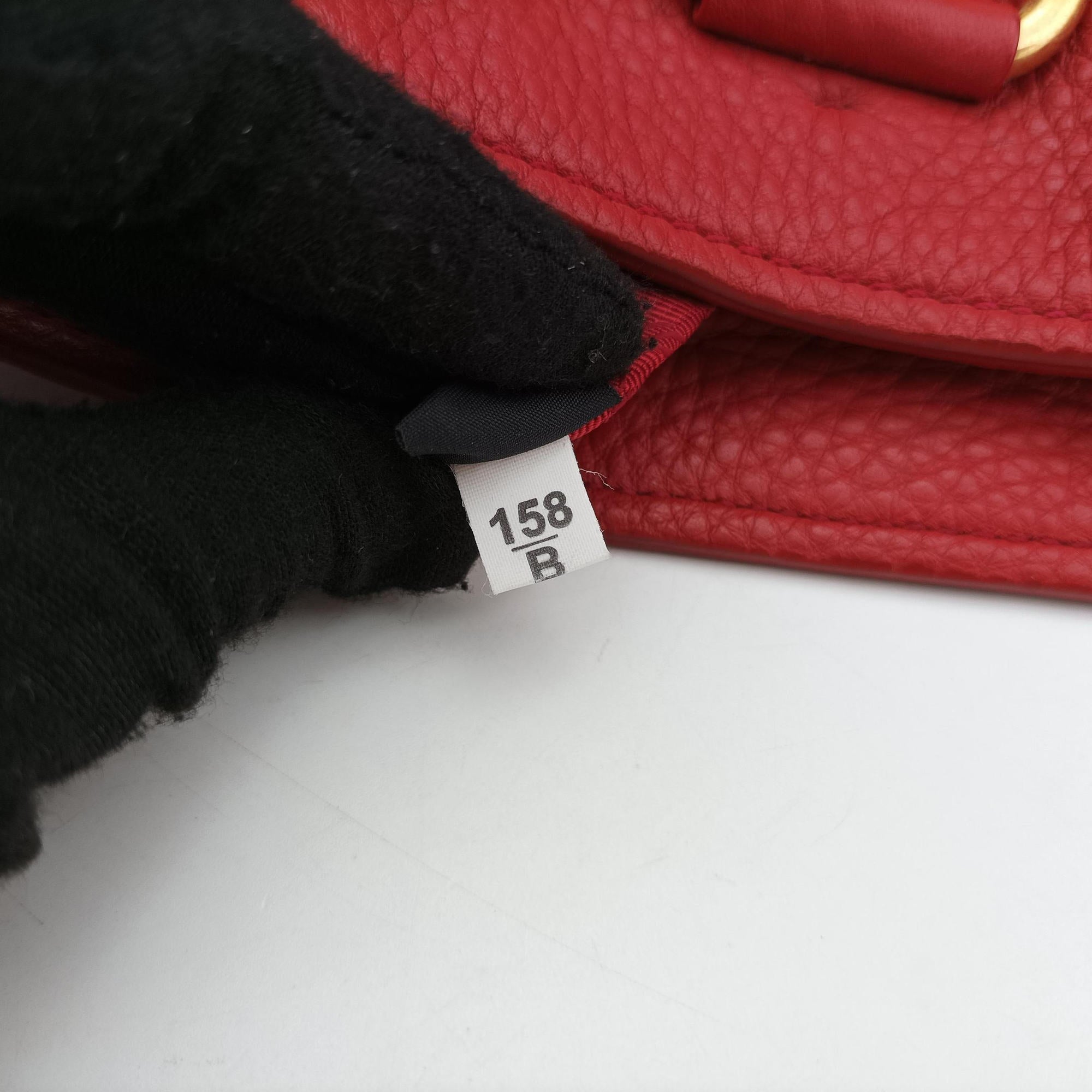 Pre-owned Prada Vitello Phoenix Red Leather BN1713 handbag | stylenewstar