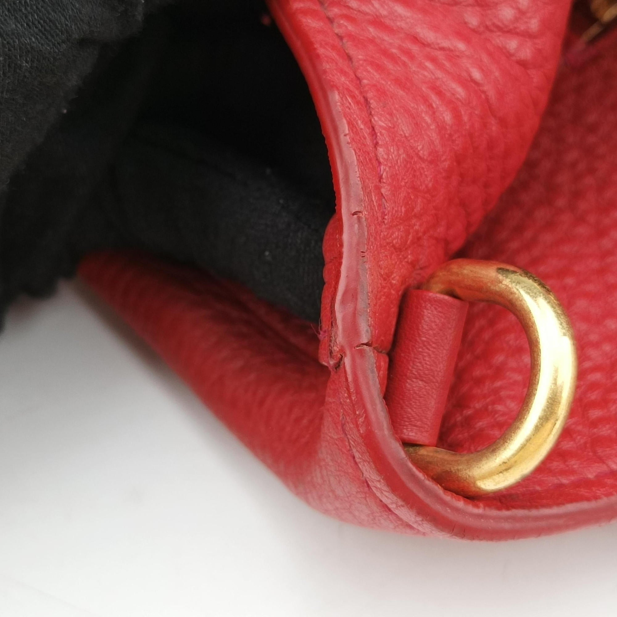 Pre-owned Prada Vitello Phoenix Red Leather BN1713 handbag | stylenewstar