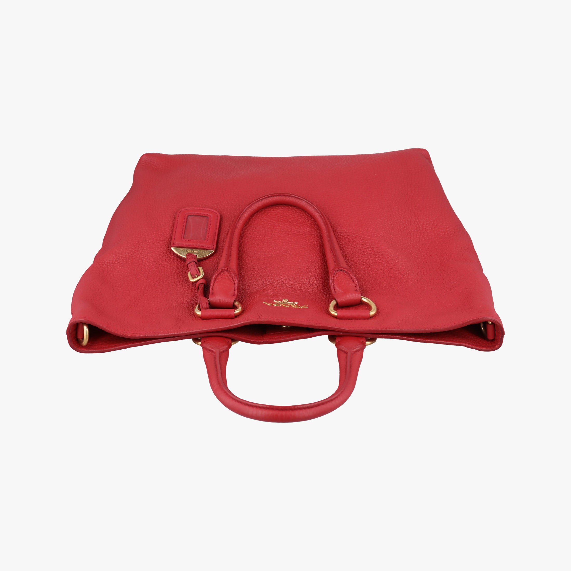 Pre-owned Prada Vitello Phoenix Red Leather BN1713 handbag | stylenewstar