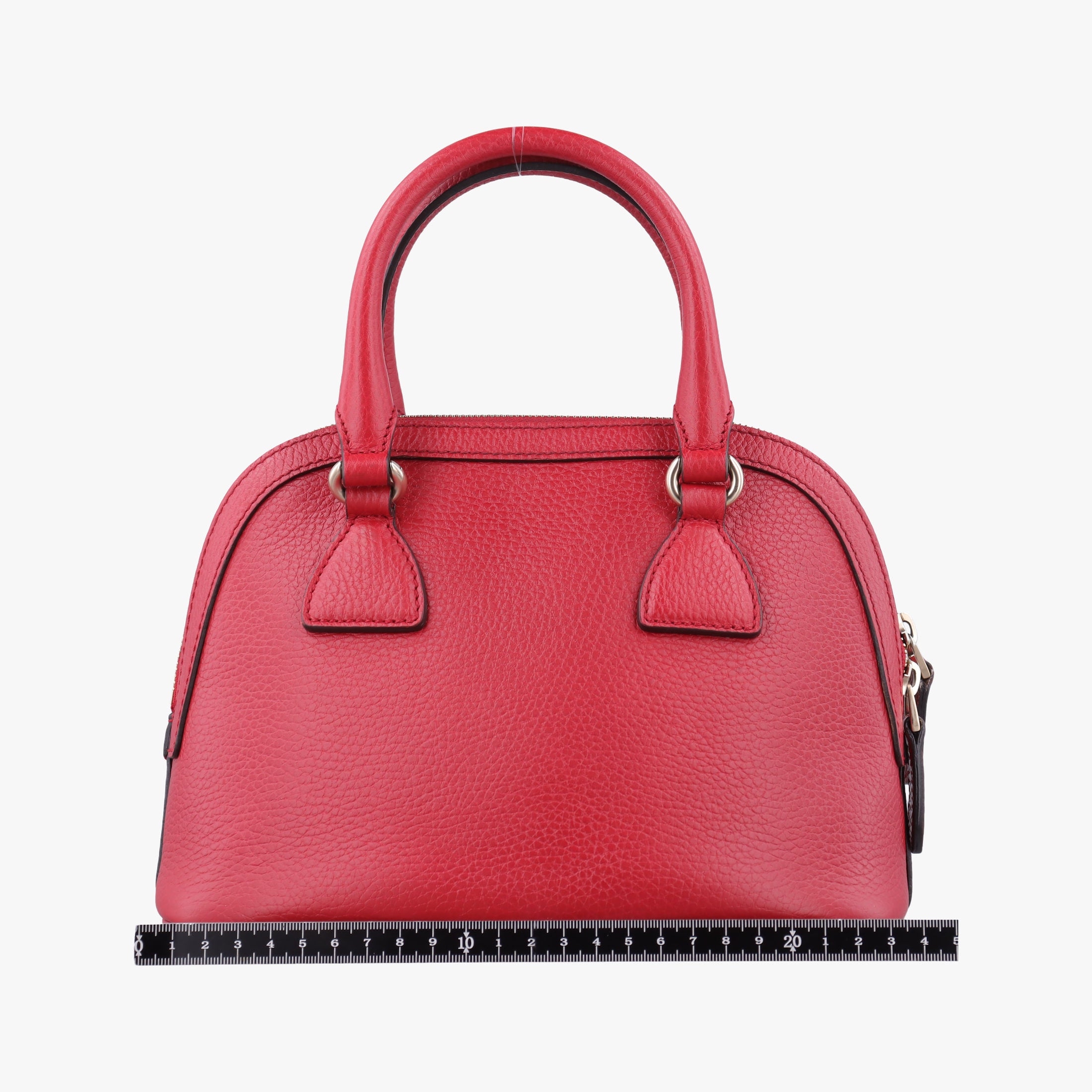 Secondhand Gucci Interlocking G charm Dome Red Leather 449661 handbag | stylenewstar