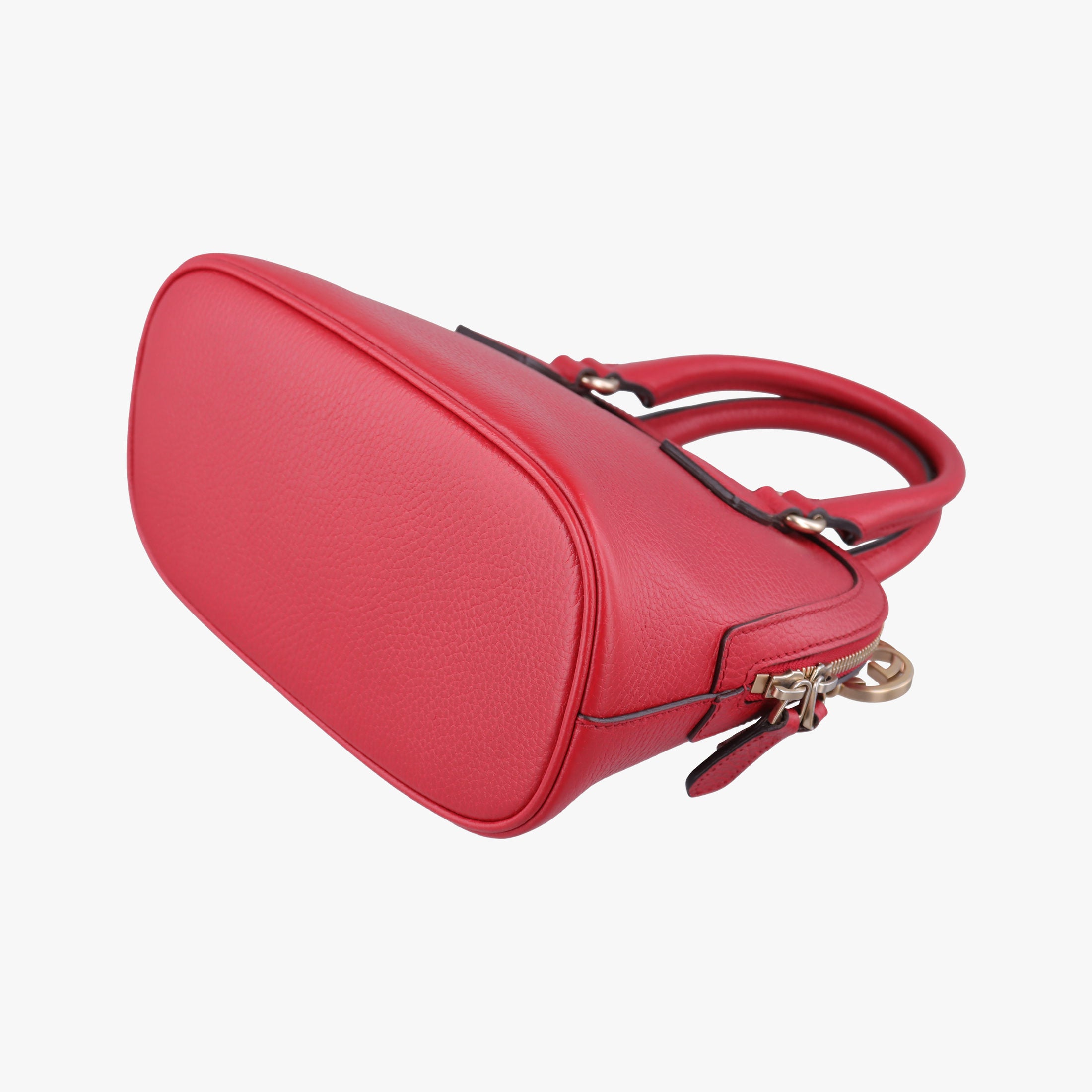 Secondhand Gucci Interlocking G charm Dome Red Leather 449661 handbag | stylenewstar