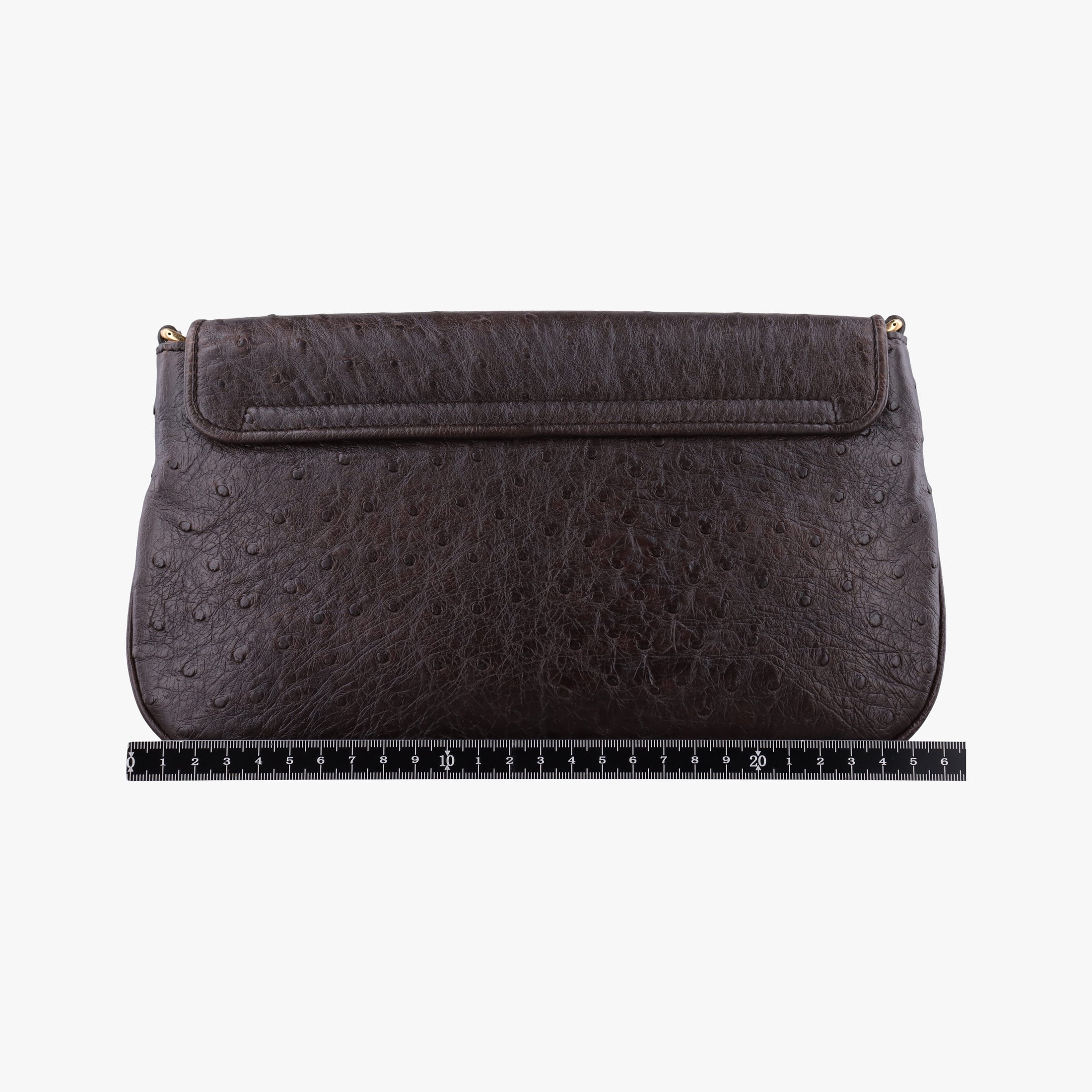 Vintage Gucci 1973 Double G Brown Ostrich Leather 251820 shoulderbag | stylenewstar