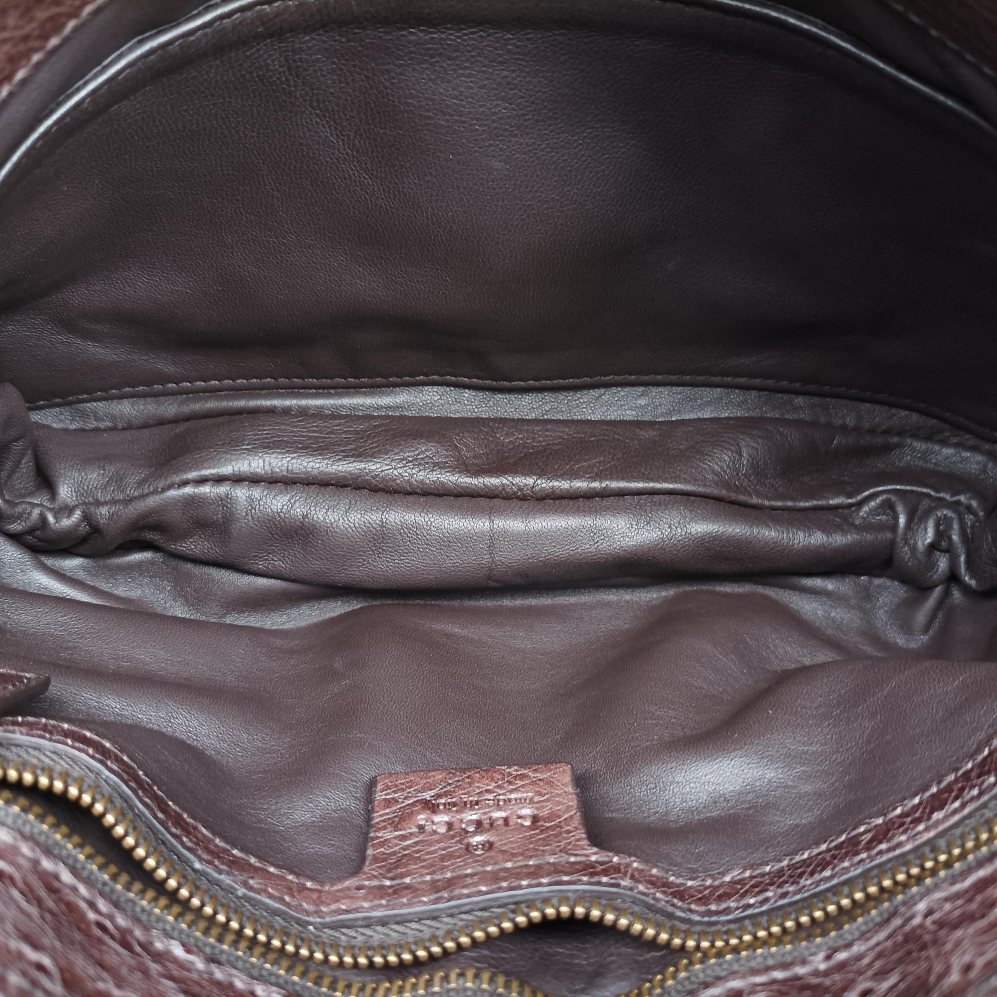 Vintage Gucci 1973 Double G Brown Ostrich Leather 251820 shoulderbag | stylenewstar
