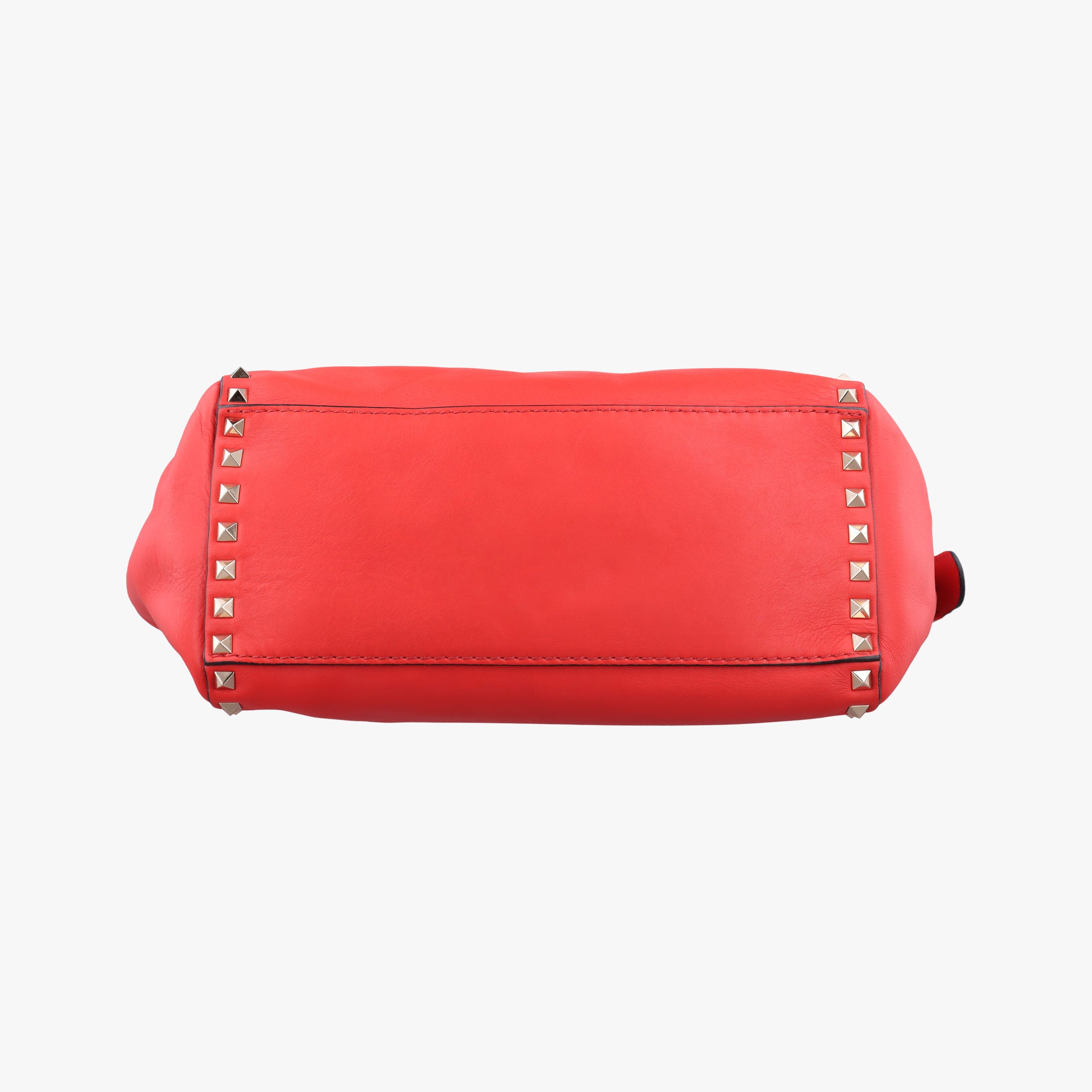 Pre-owned Valentino Rockstud Red Leather  shoulderbag | stylenewstar