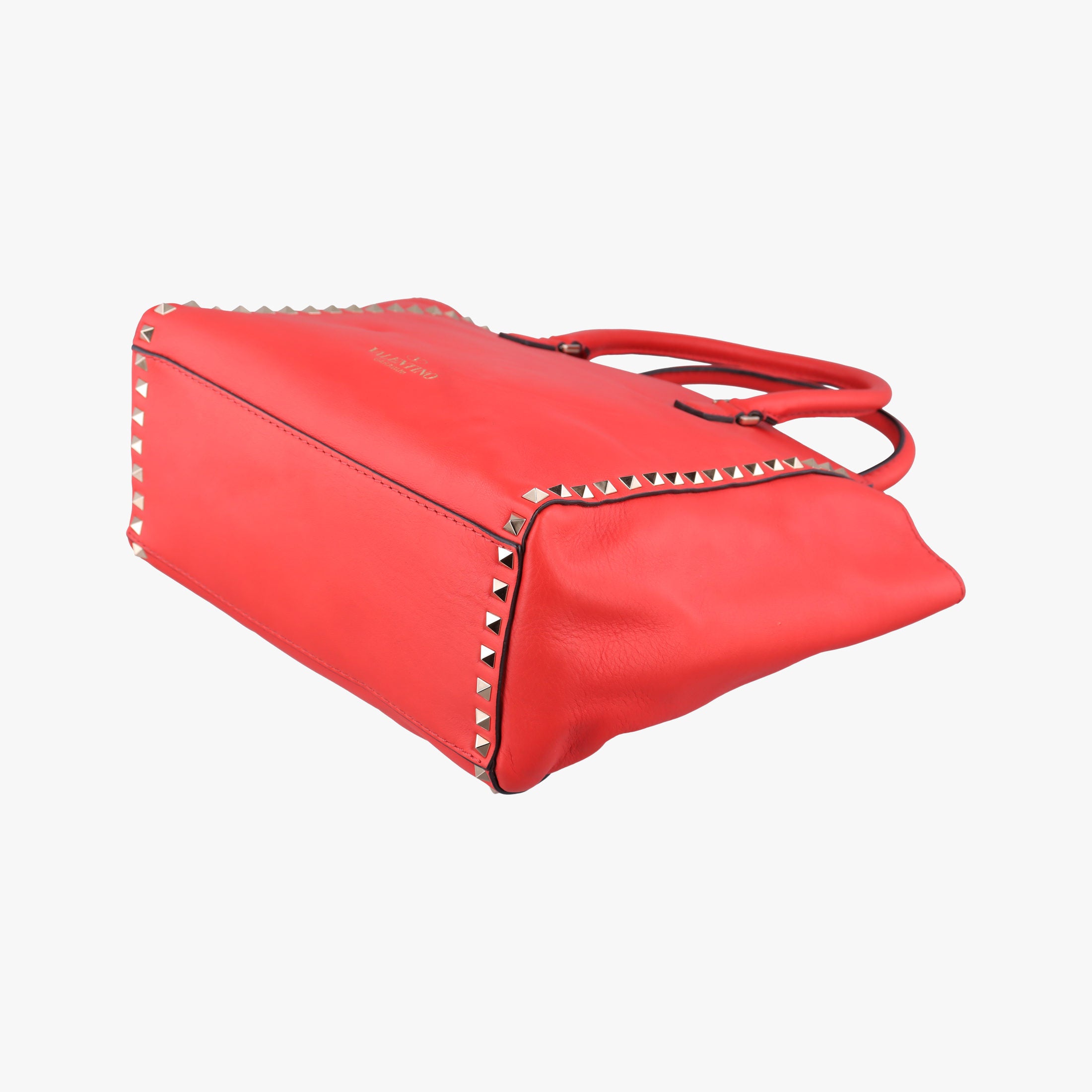 Pre-owned Valentino Rockstud Red Leather  shoulderbag | stylenewstar