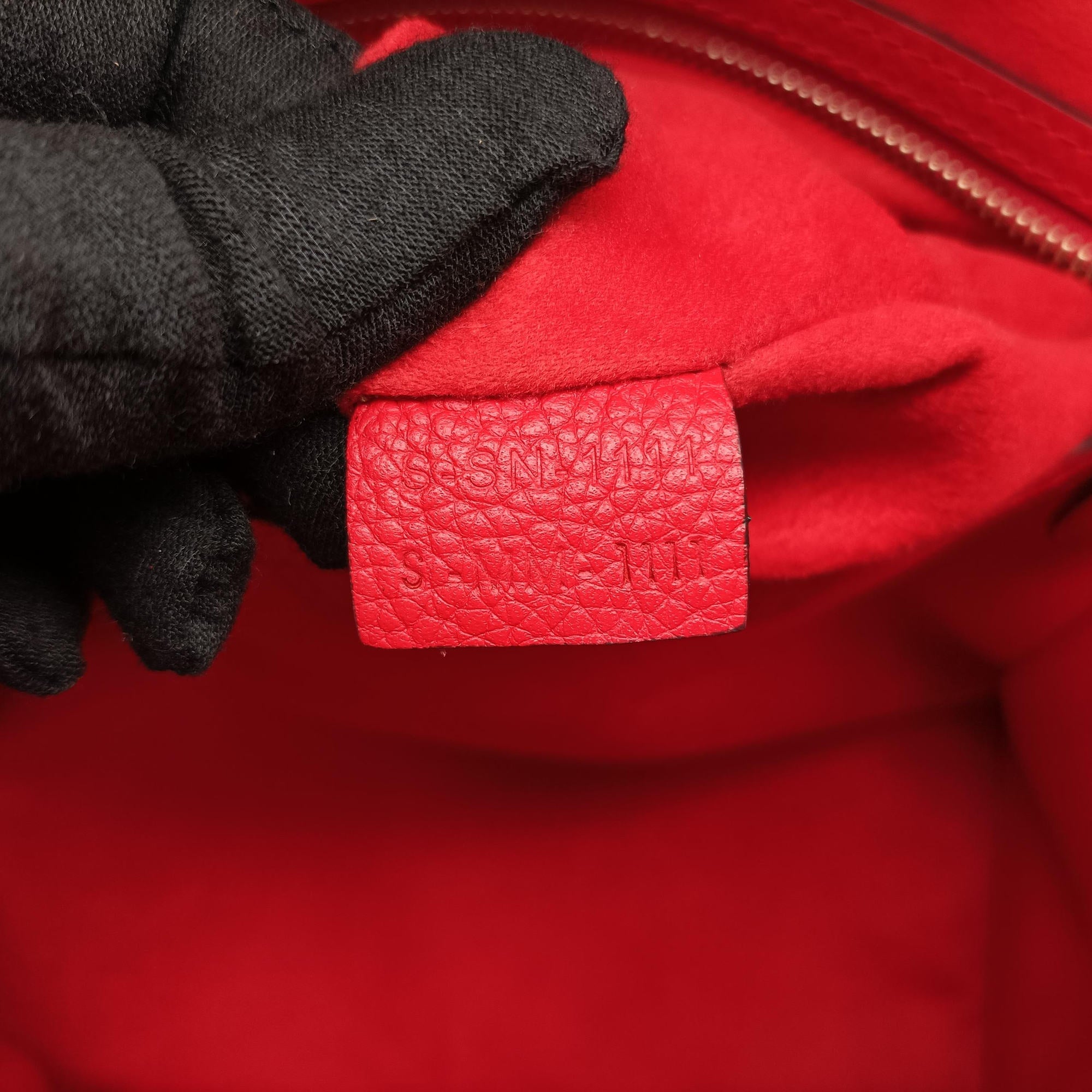 Secondhand Celine Luggage Mini Shopper Red Leather  handbag | stylenewstar