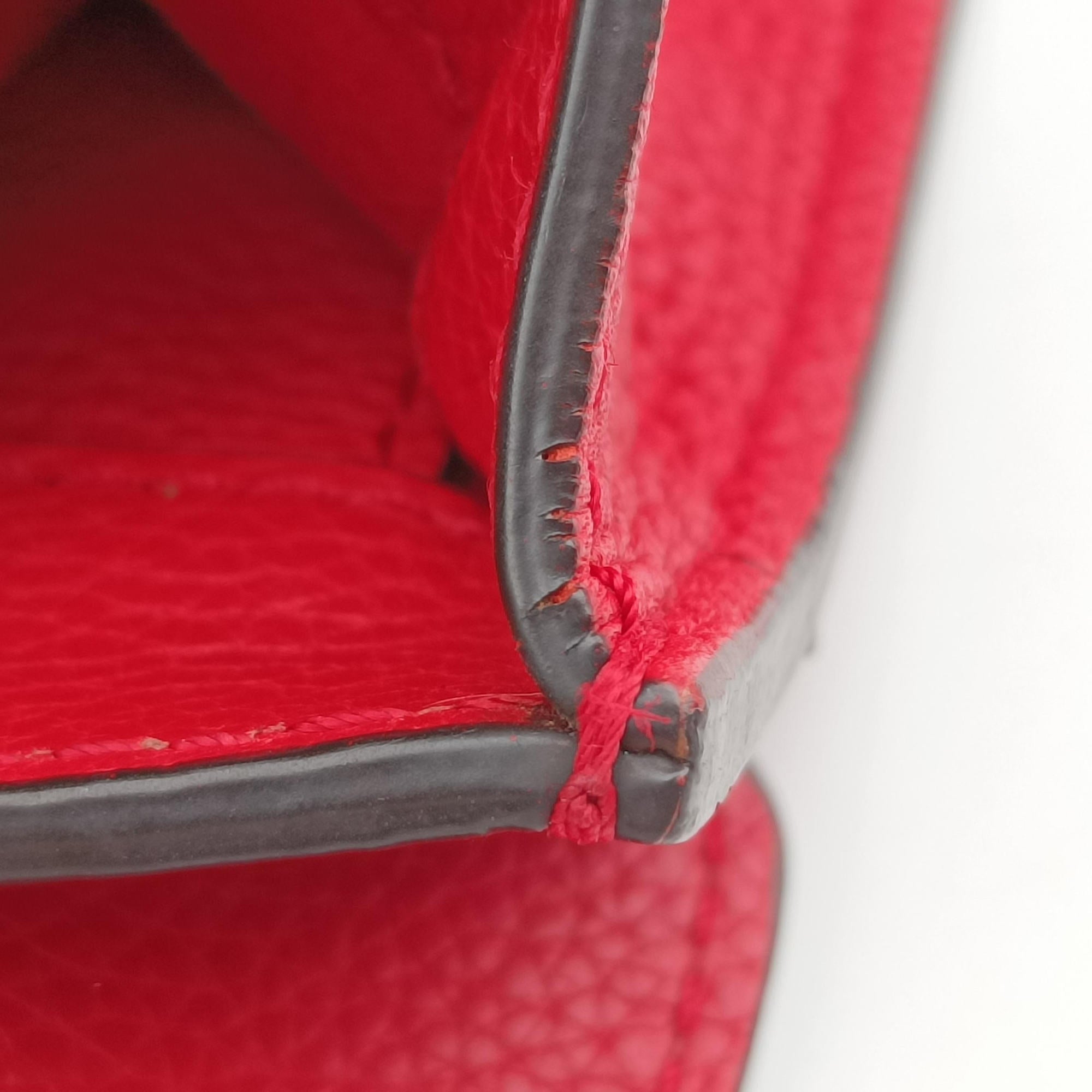 Secondhand Celine Luggage Mini Shopper Red Leather  handbag | stylenewstar