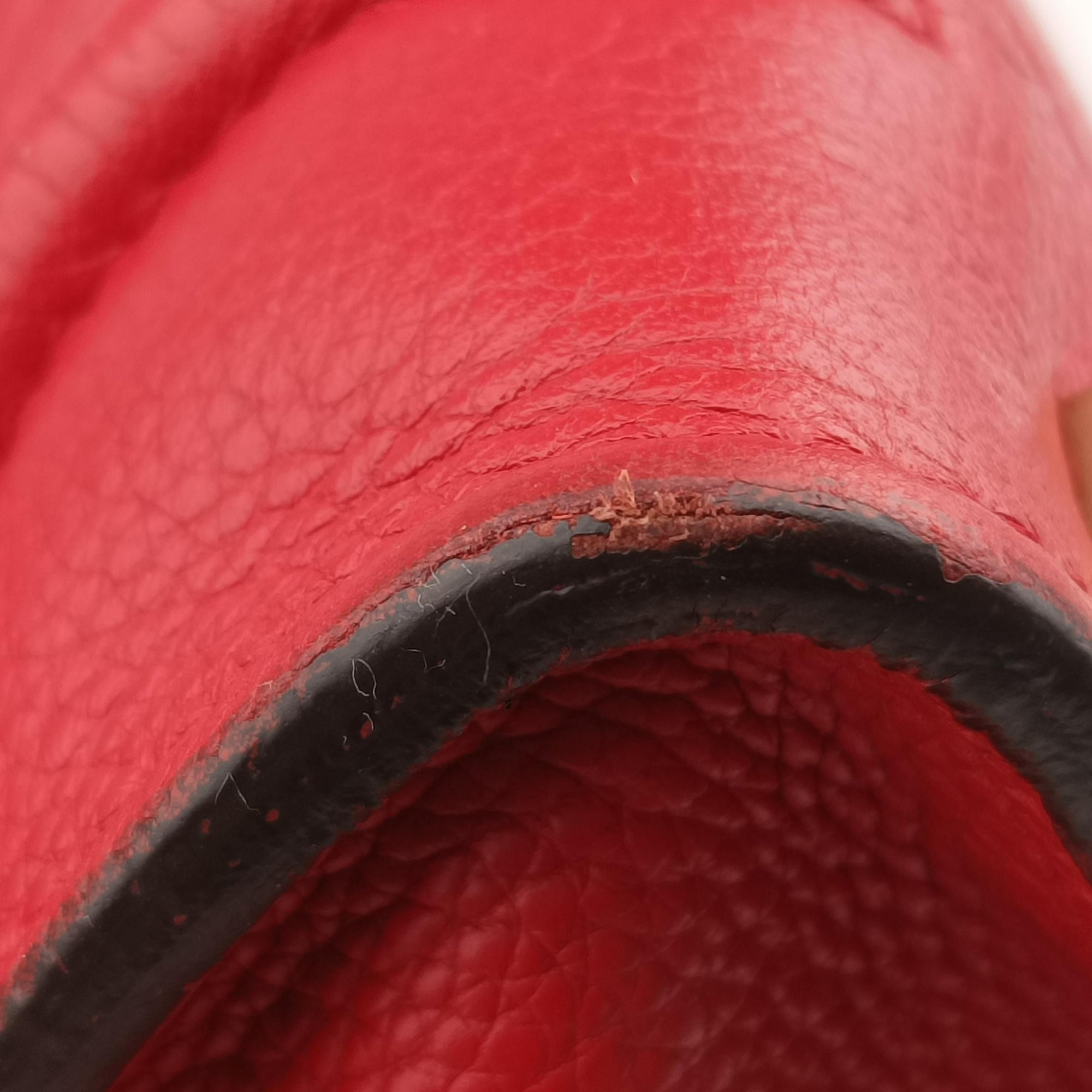 Secondhand Celine Luggage Mini Shopper Red Leather  handbag | stylenewstar