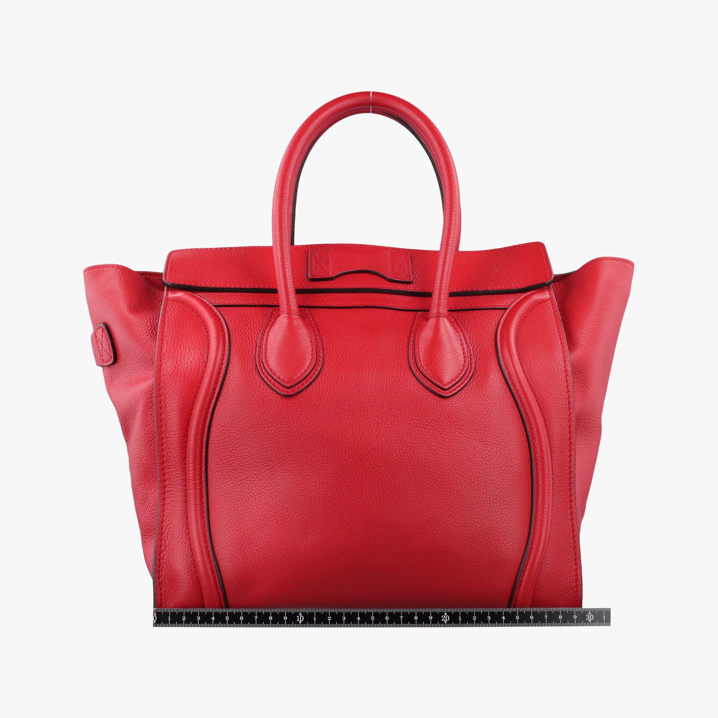 Secondhand Celine Luggage Mini Shopper Red Leather  handbag | stylenewstar