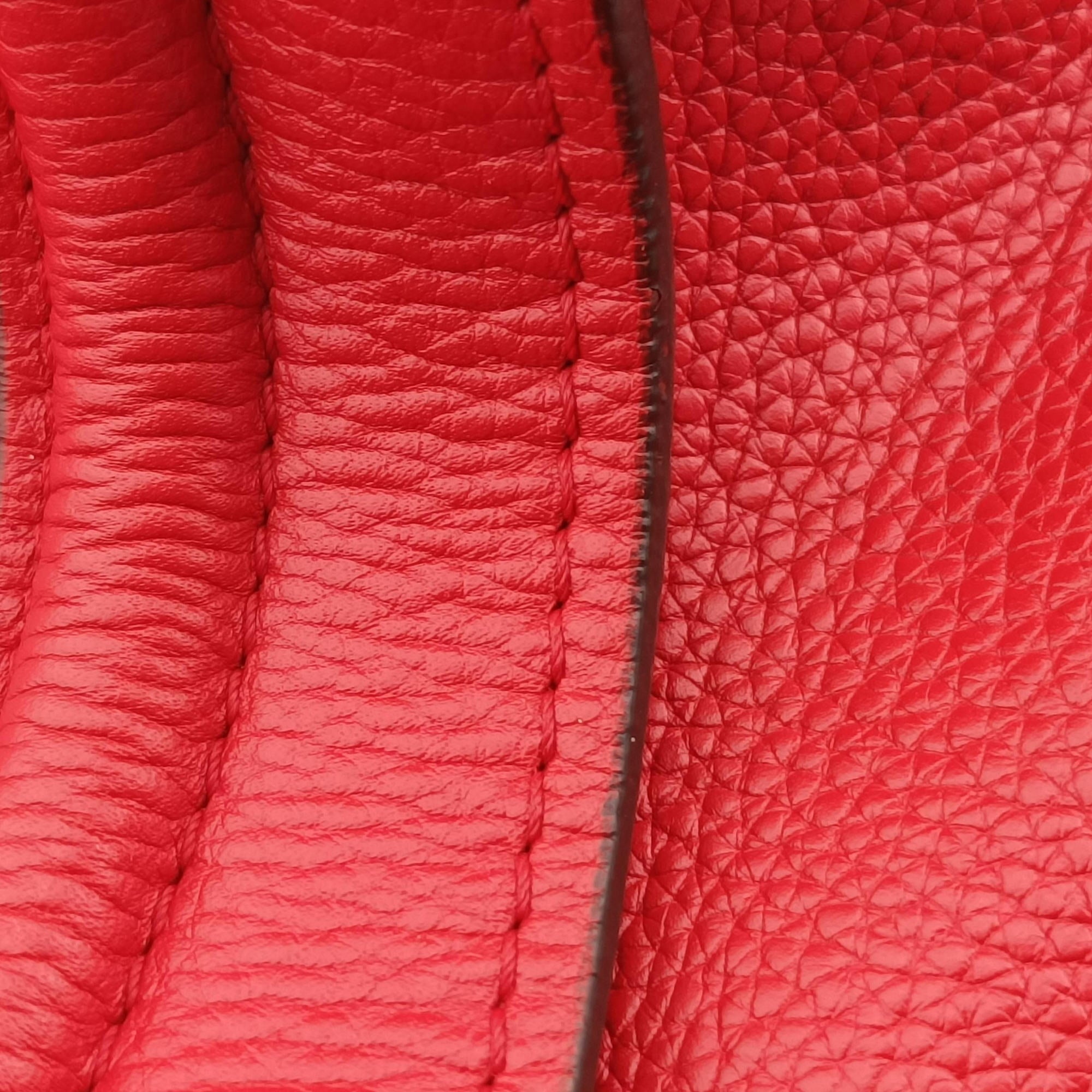 Secondhand Celine Luggage Mini Shopper Red Leather  handbag | stylenewstar