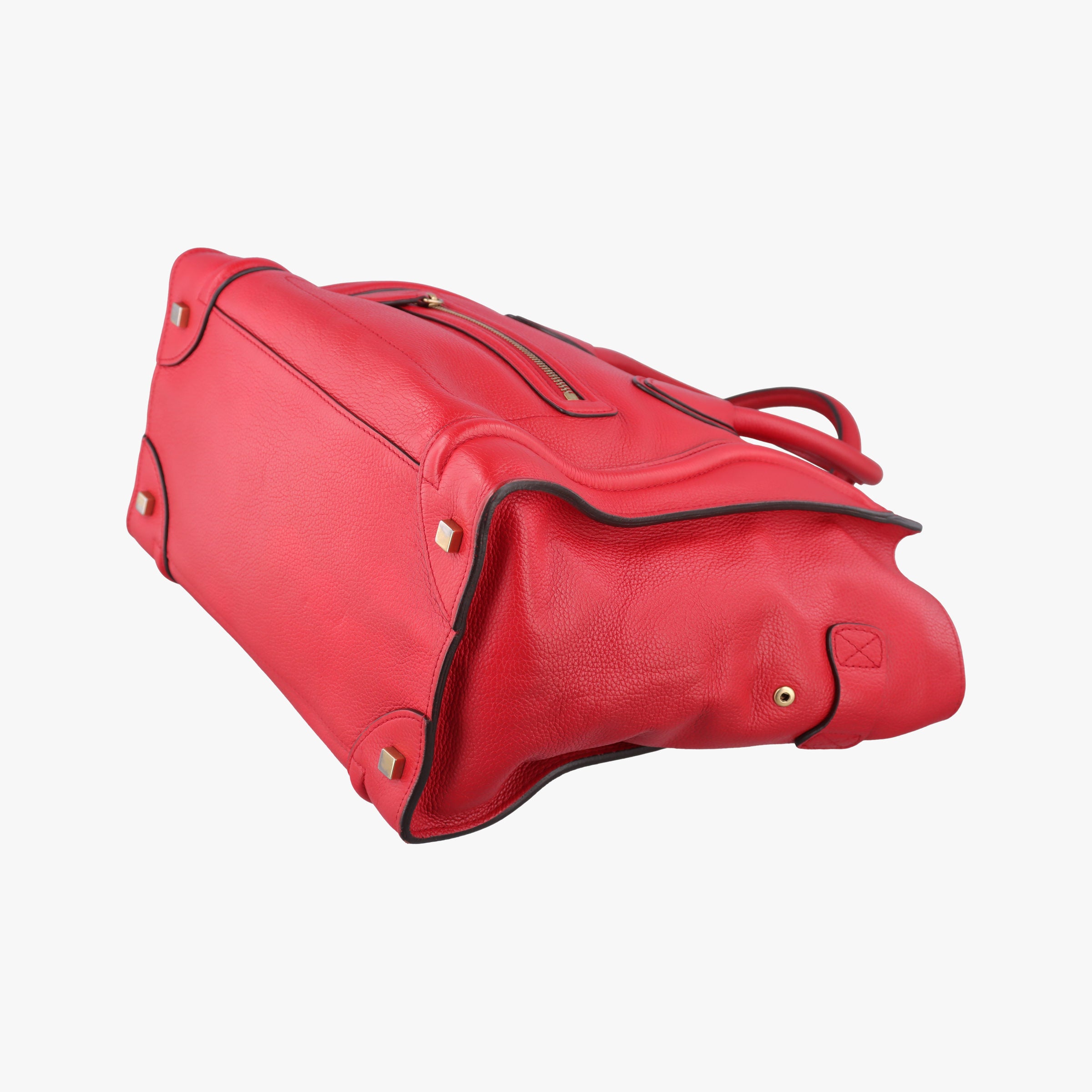 Secondhand Celine Luggage Mini Shopper Red Leather  handbag | stylenewstar