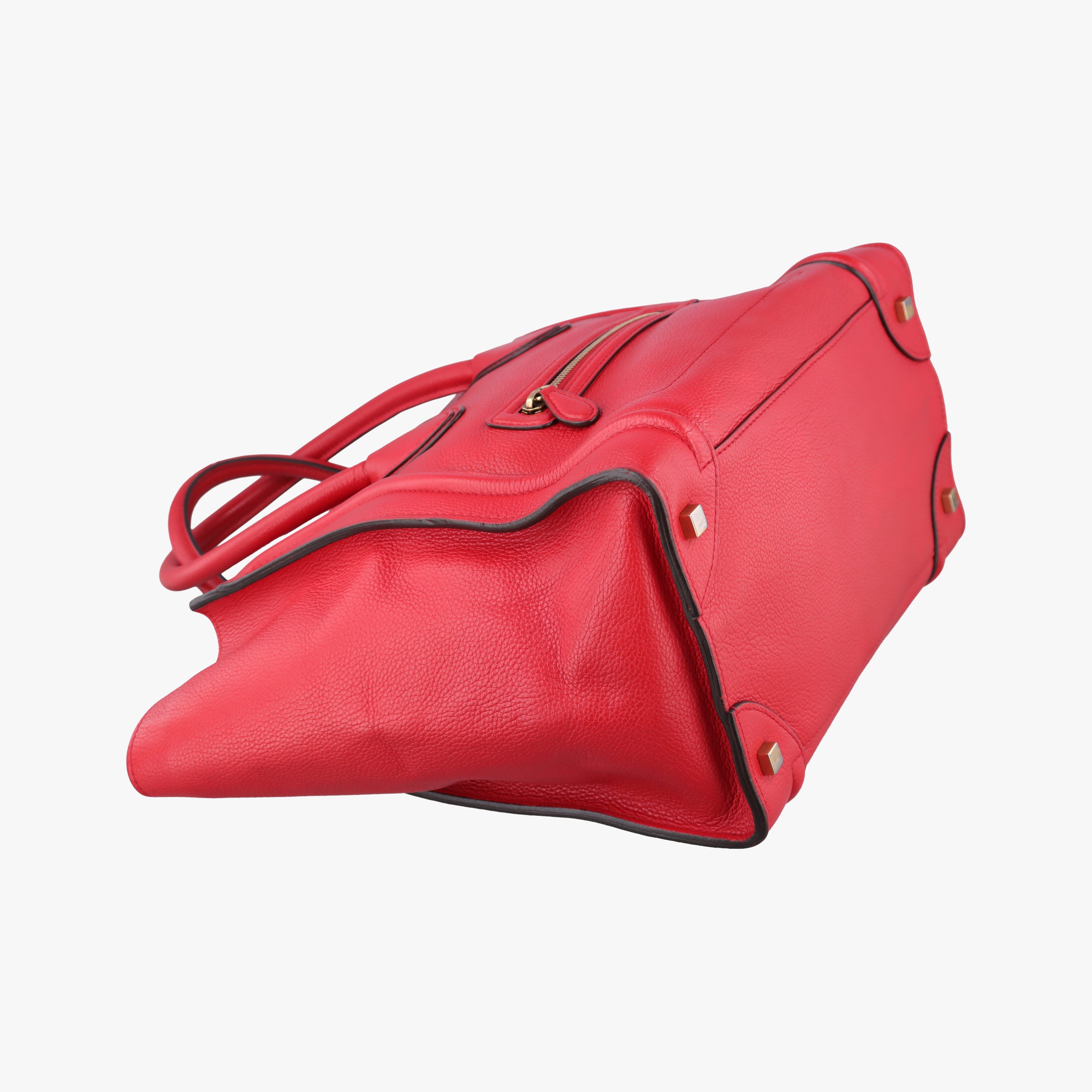 Secondhand Celine Luggage Mini Shopper Red Leather  handbag | stylenewstar