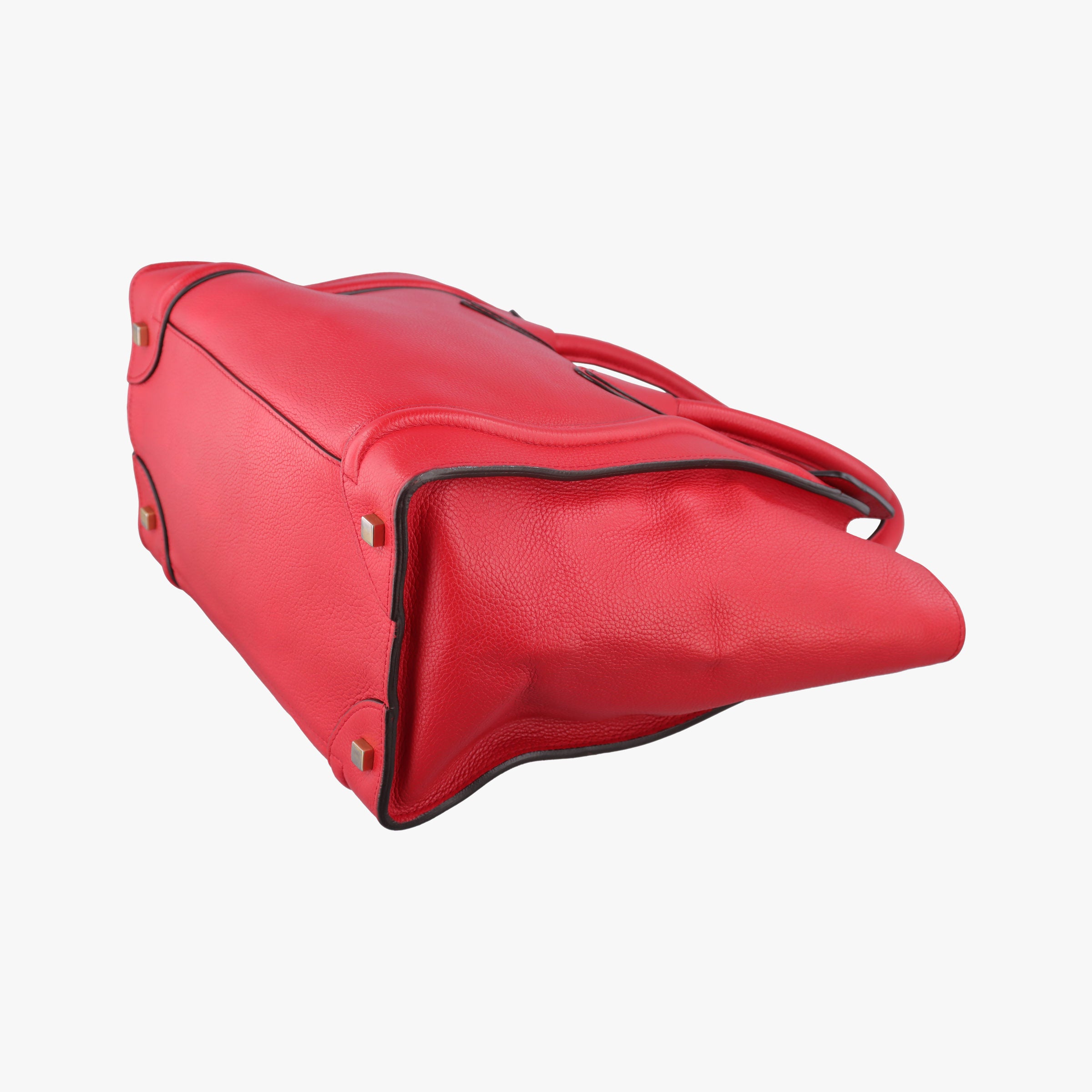 Secondhand Celine Luggage Mini Shopper Red Leather  handbag | stylenewstar