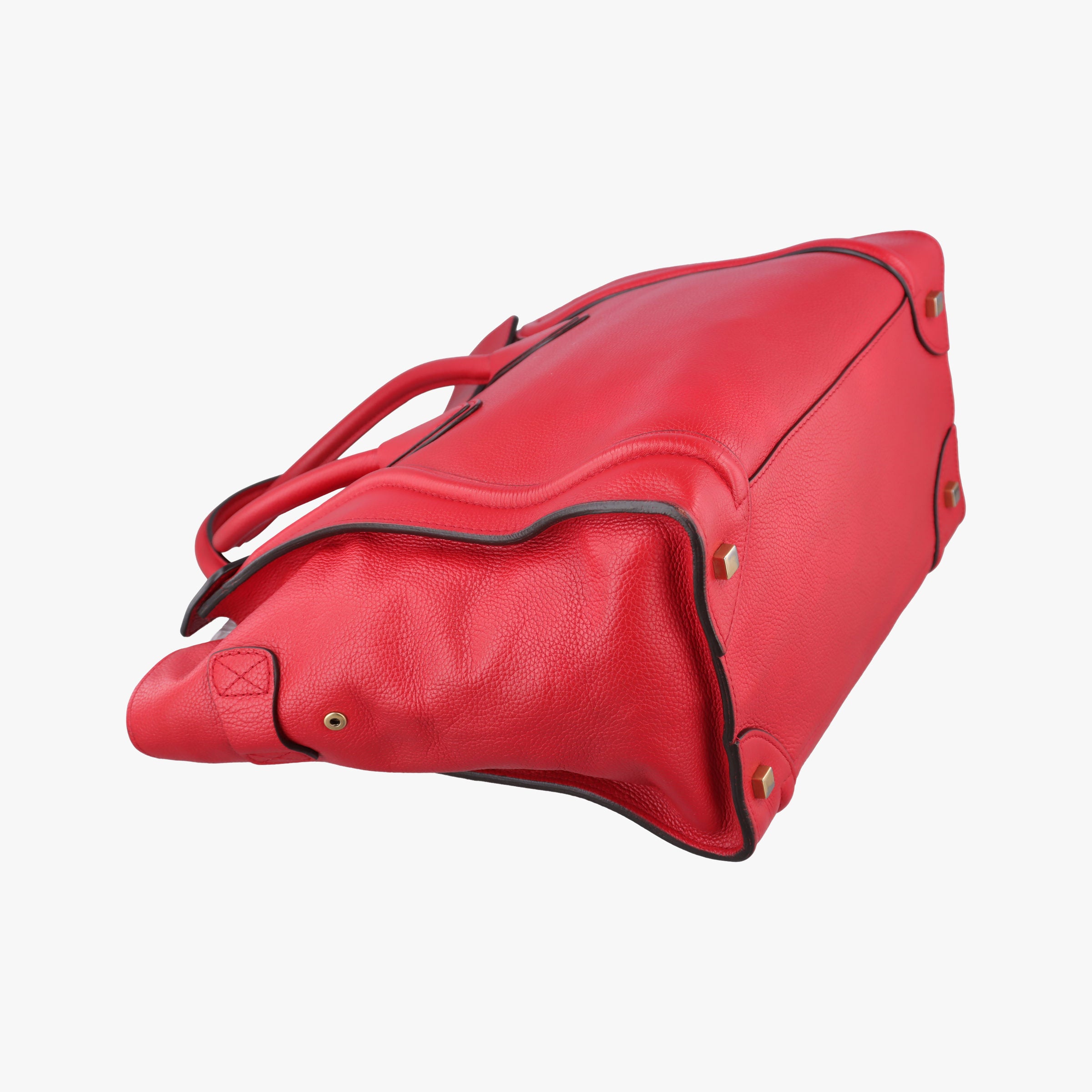 Secondhand Celine Luggage Mini Shopper Red Leather  handbag | stylenewstar