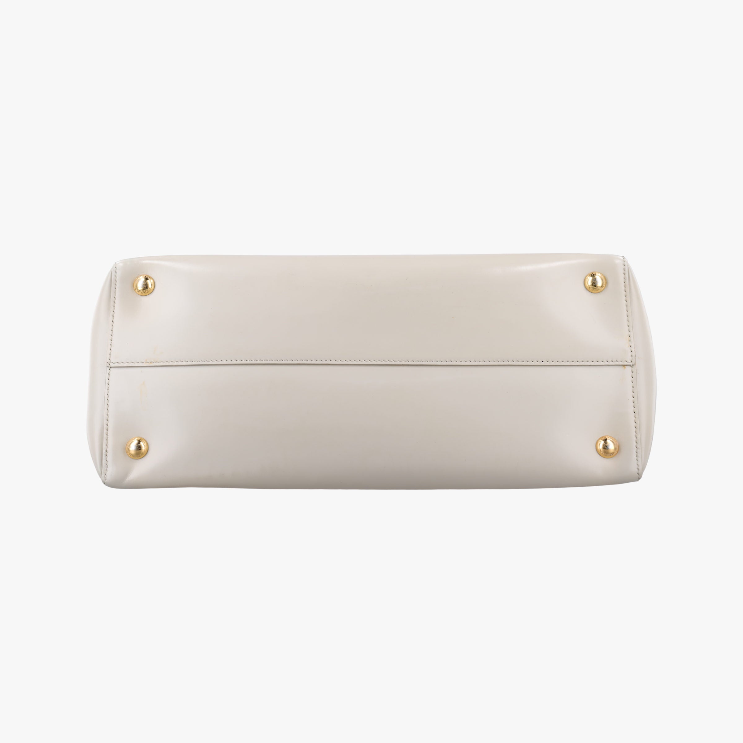Pre-owned Prada Parabole Tote White Patent  shoulderbag | stylenewstar